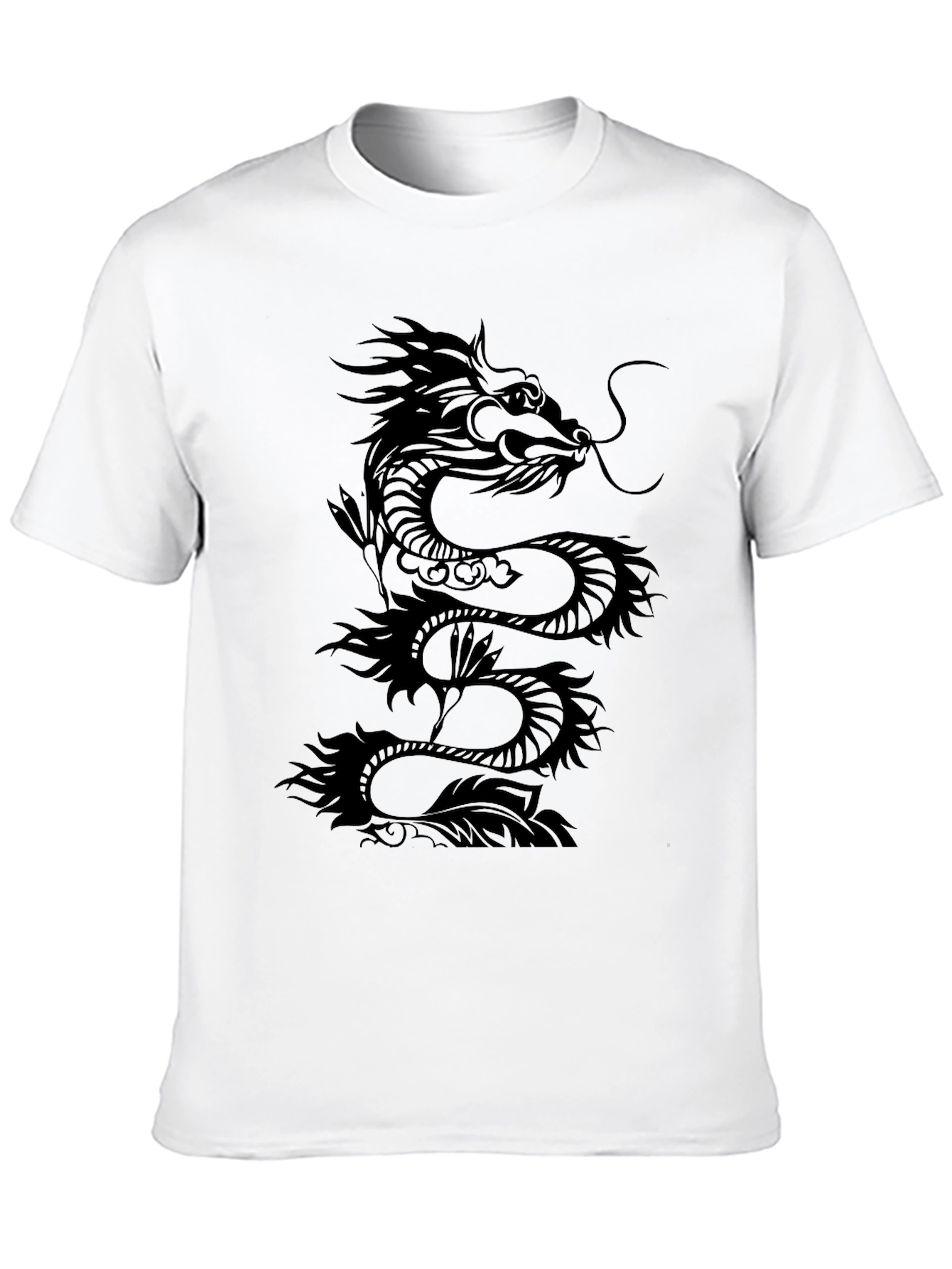 Dragon Graphic Tee - Black Cotton Comfort