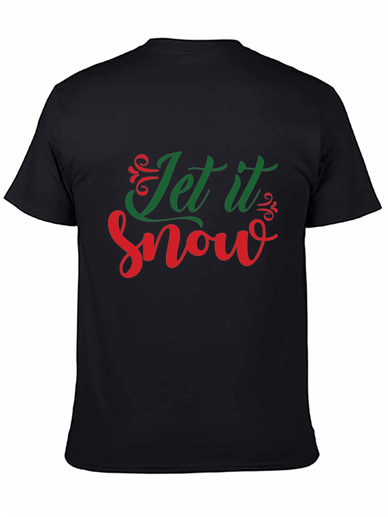 Let it Snow Christmas Holiday Black Graphic Tee