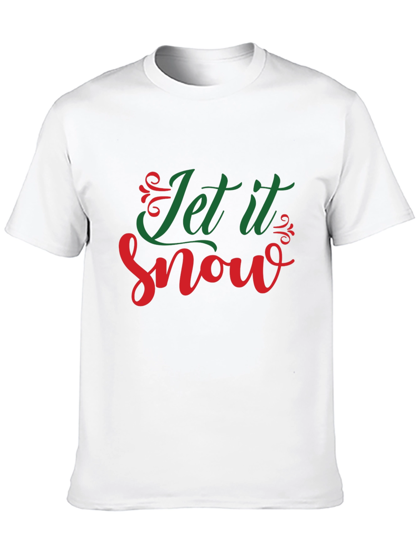 Let it Snow Christmas Holiday Black Graphic Tee