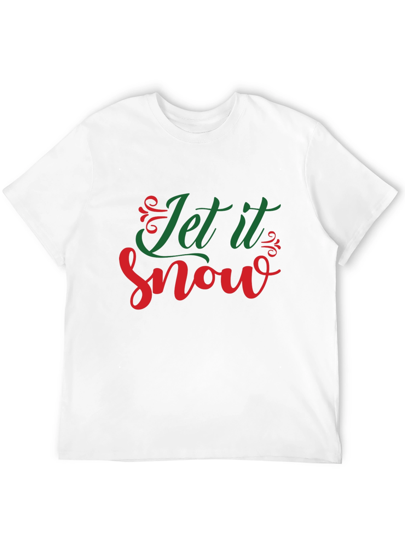 Let it Snow Christmas Holiday Black Graphic Tee