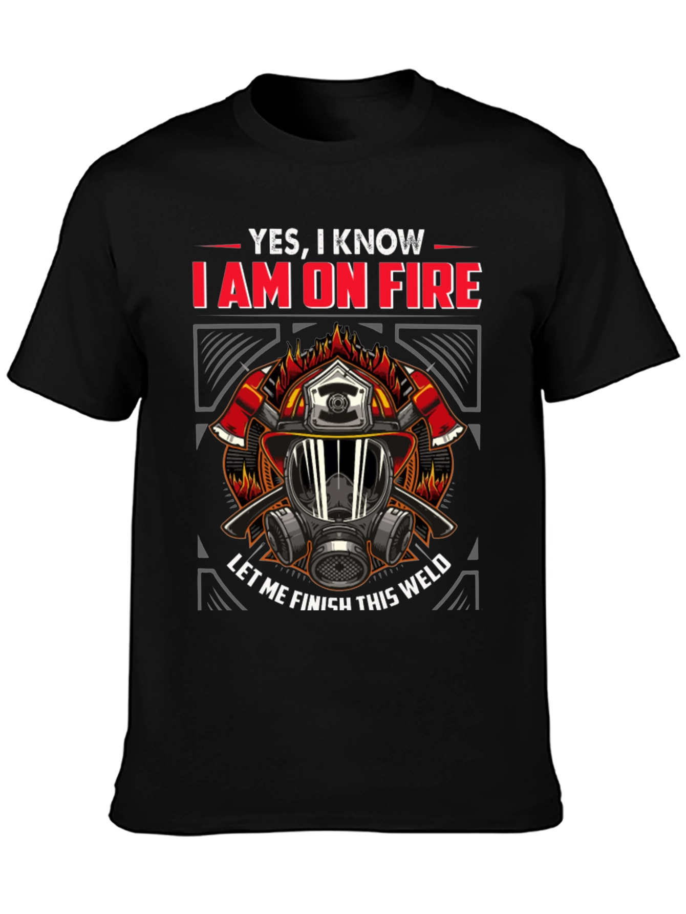 Firefighter On Fire Welding T-Shirt