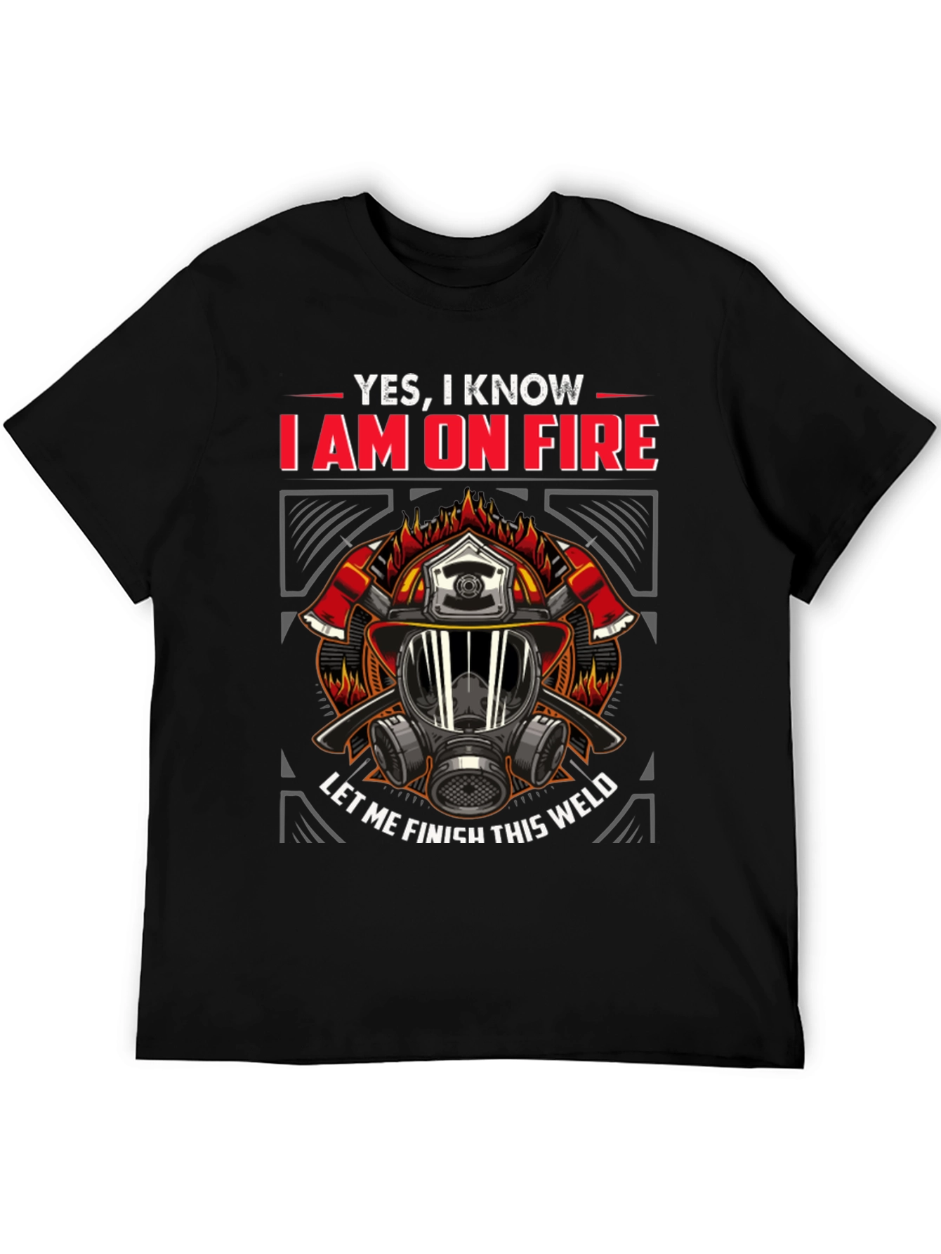 Firefighter On Fire Welding T-Shirt