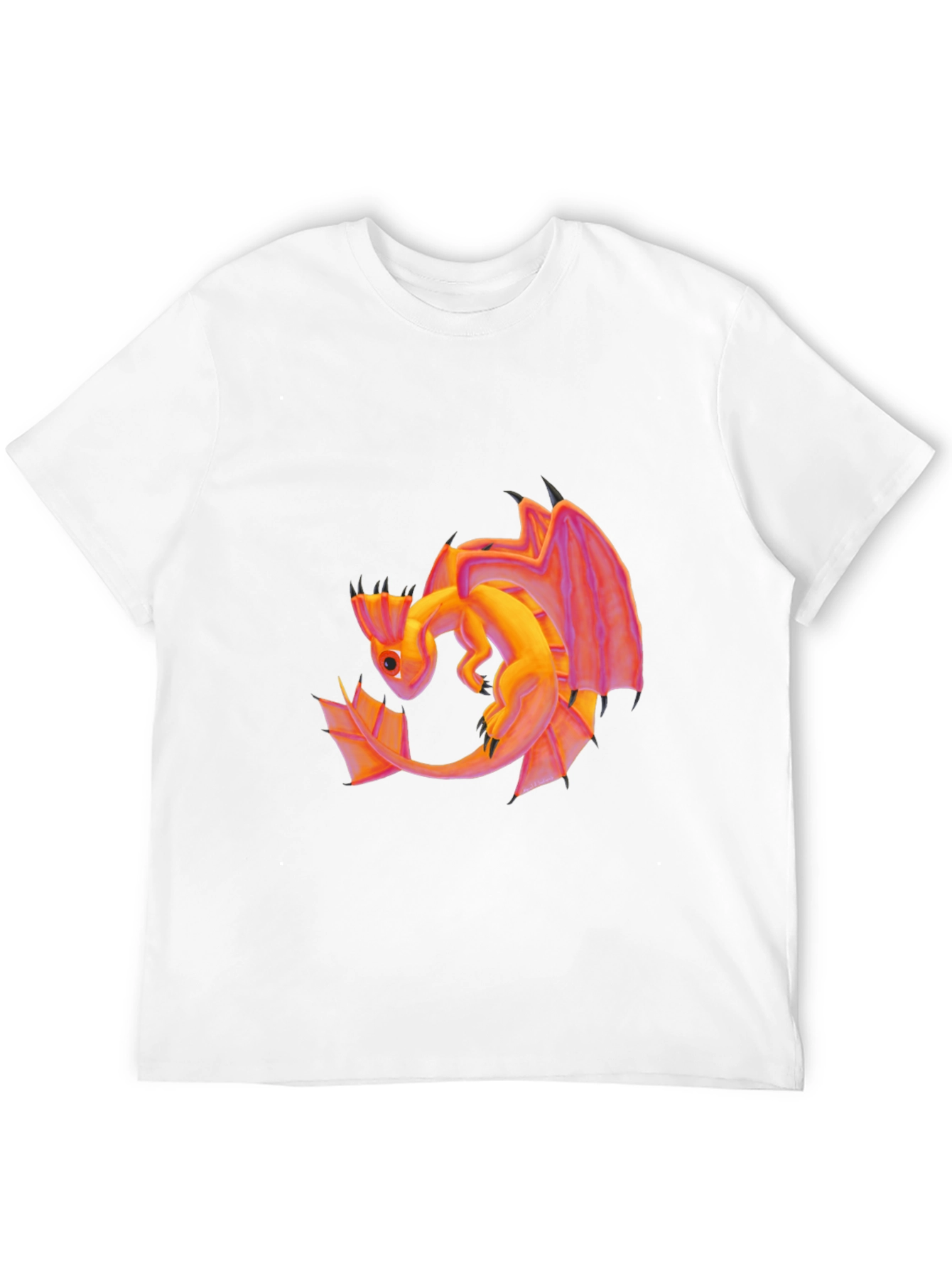 Dragon Graphic Tee - Black Cotton T-Shirt
