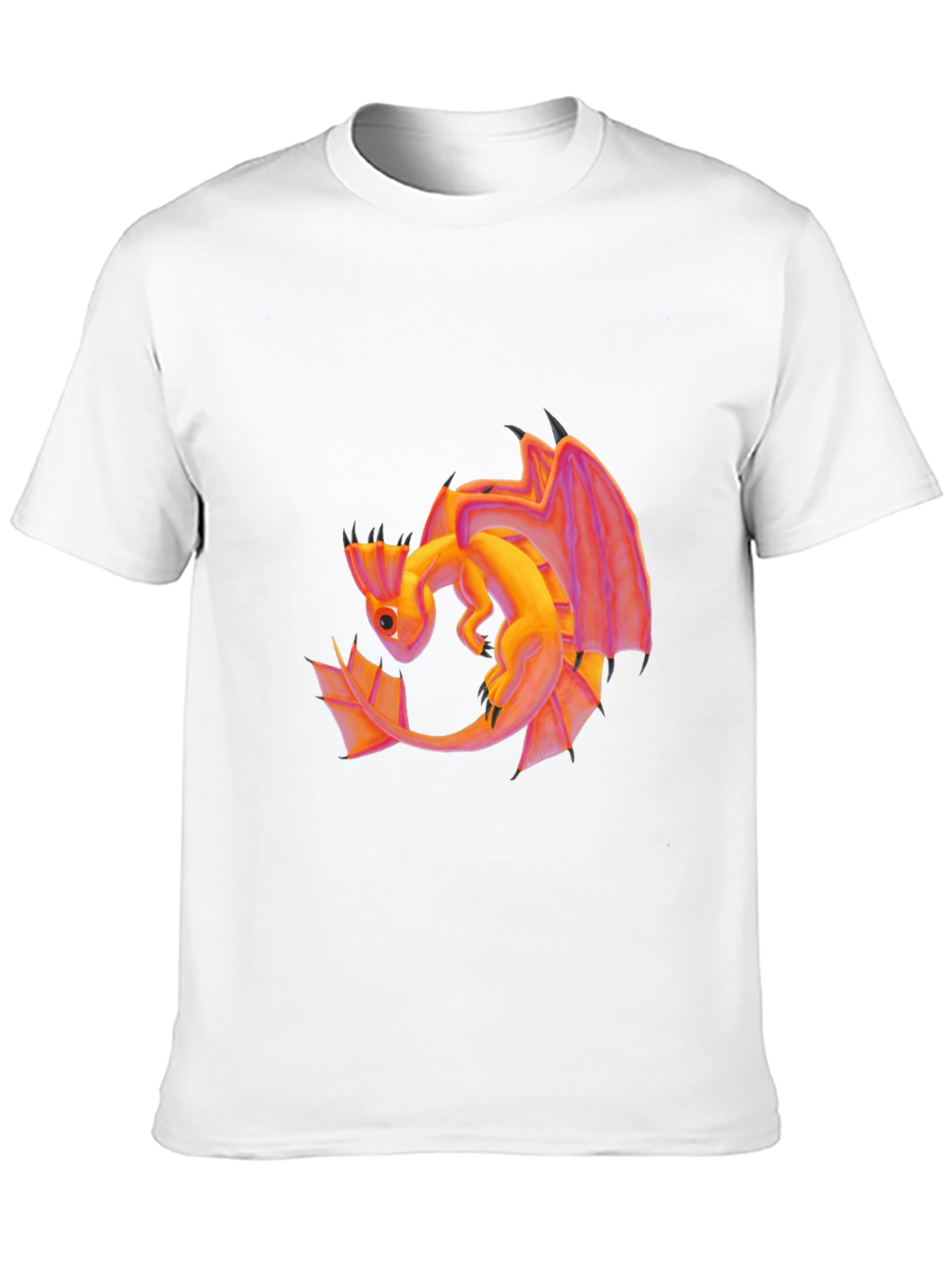 Dragon Graphic Tee - Black Cotton T-Shirt