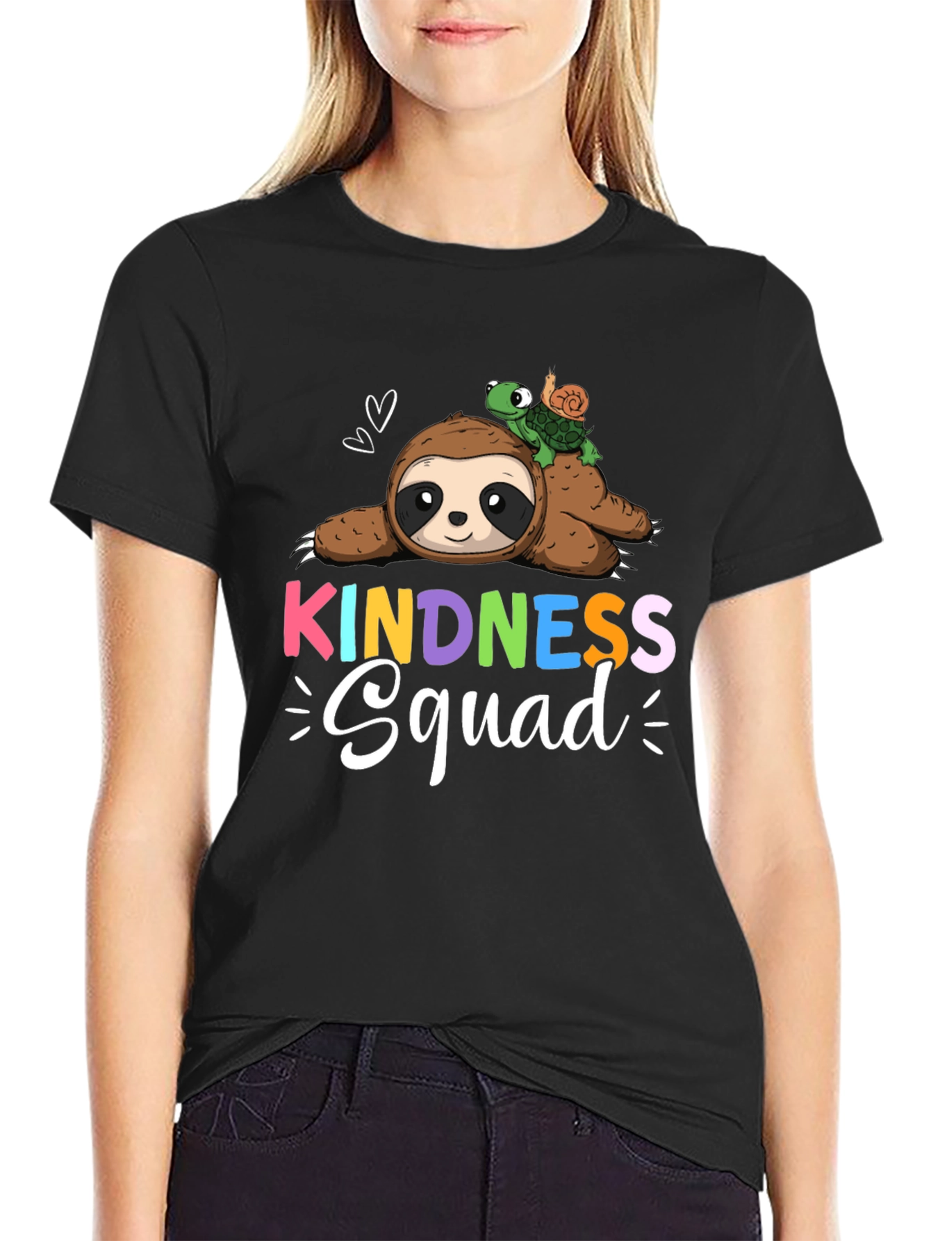 Kindness Squad Sloth & Turtle Graphic T-Shirt