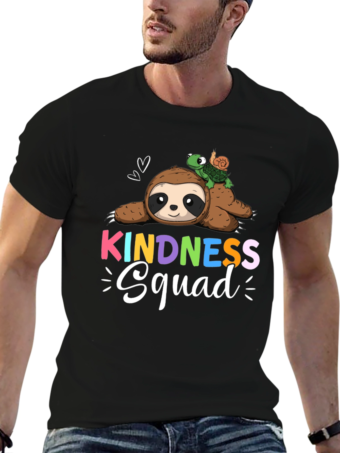 Kindness Squad Sloth & Turtle Graphic T-Shirt