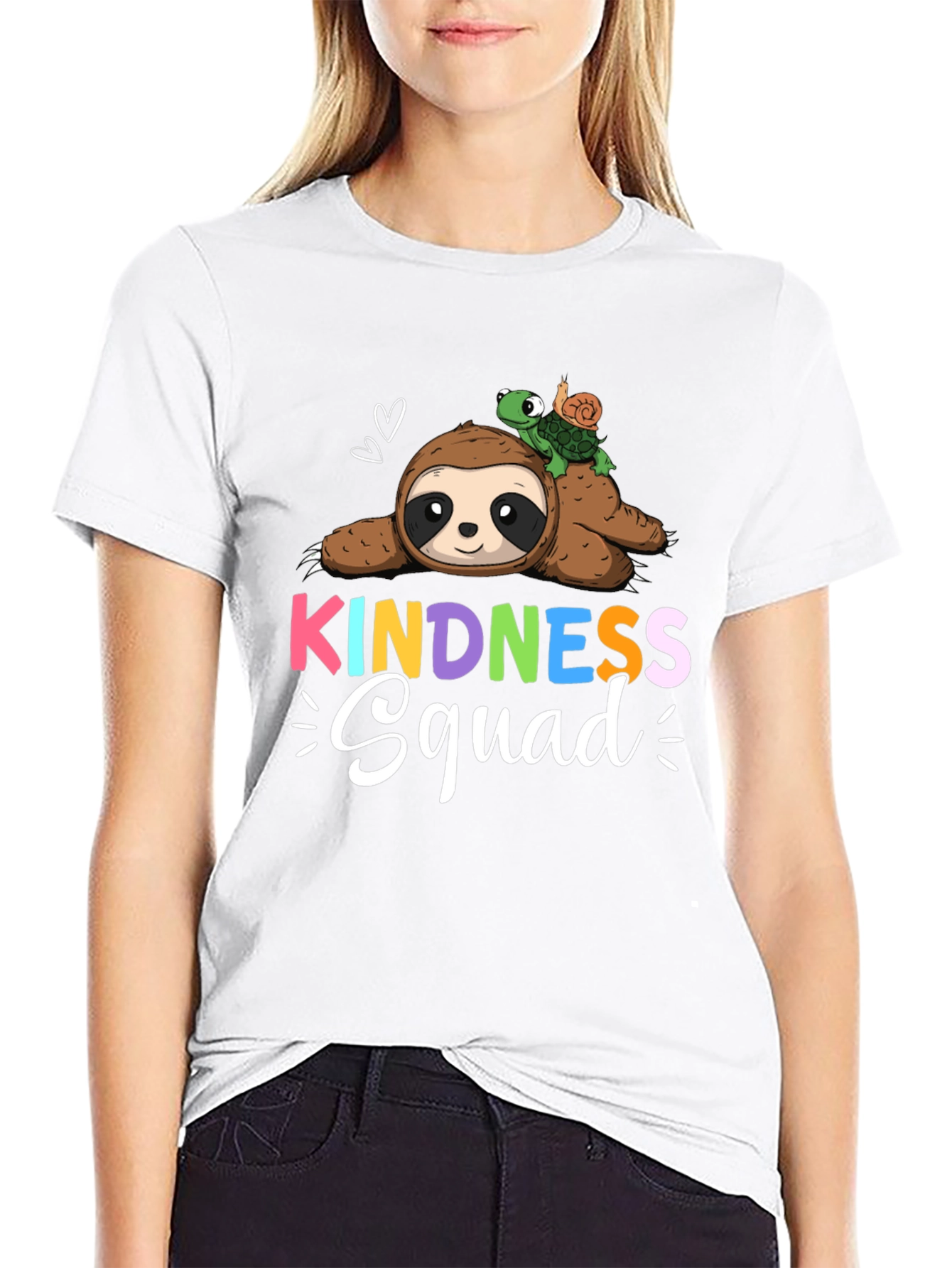 Kindness Squad Sloth & Turtle Graphic T-Shirt