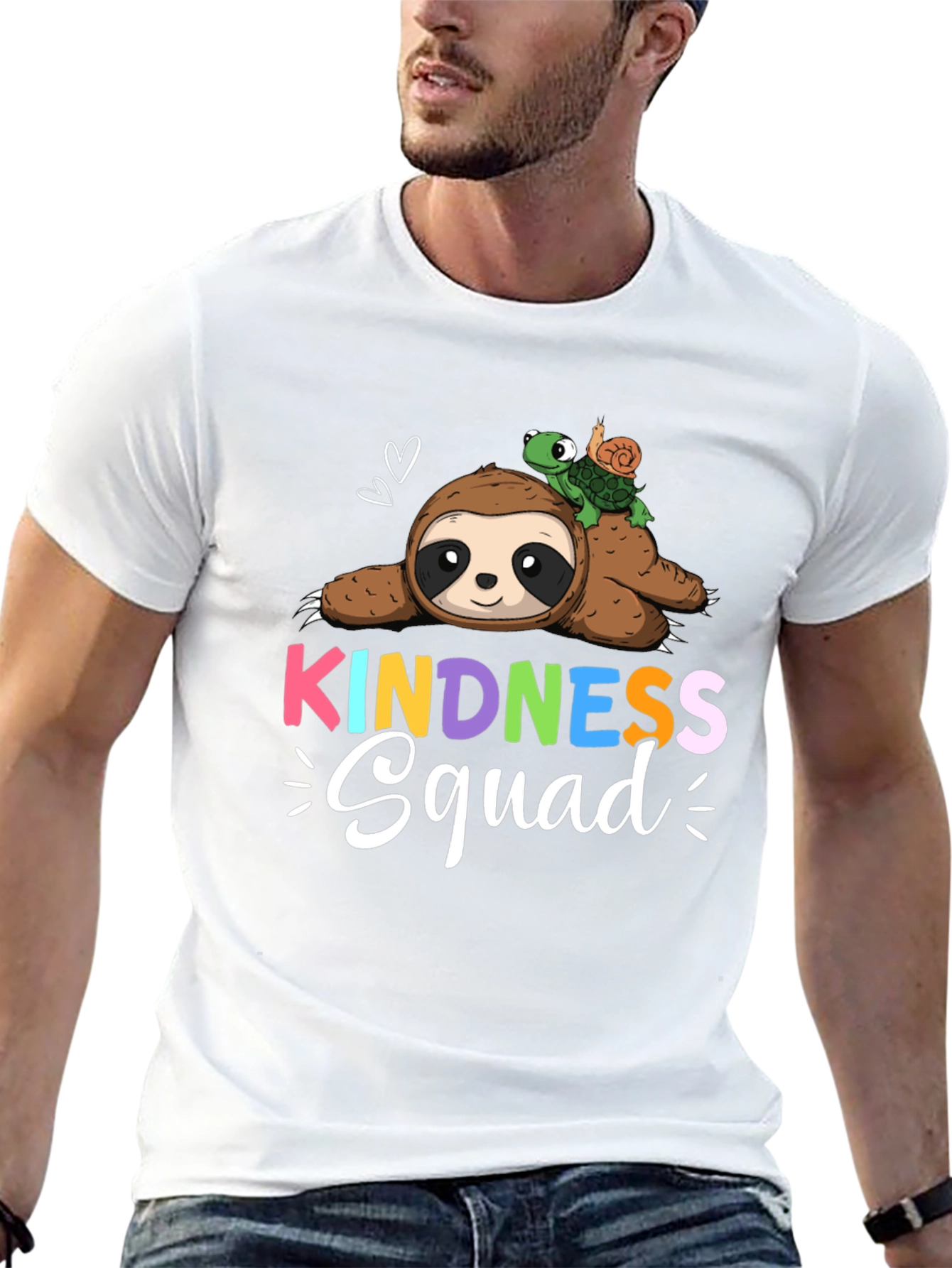 Kindness Squad Sloth & Turtle Graphic T-Shirt