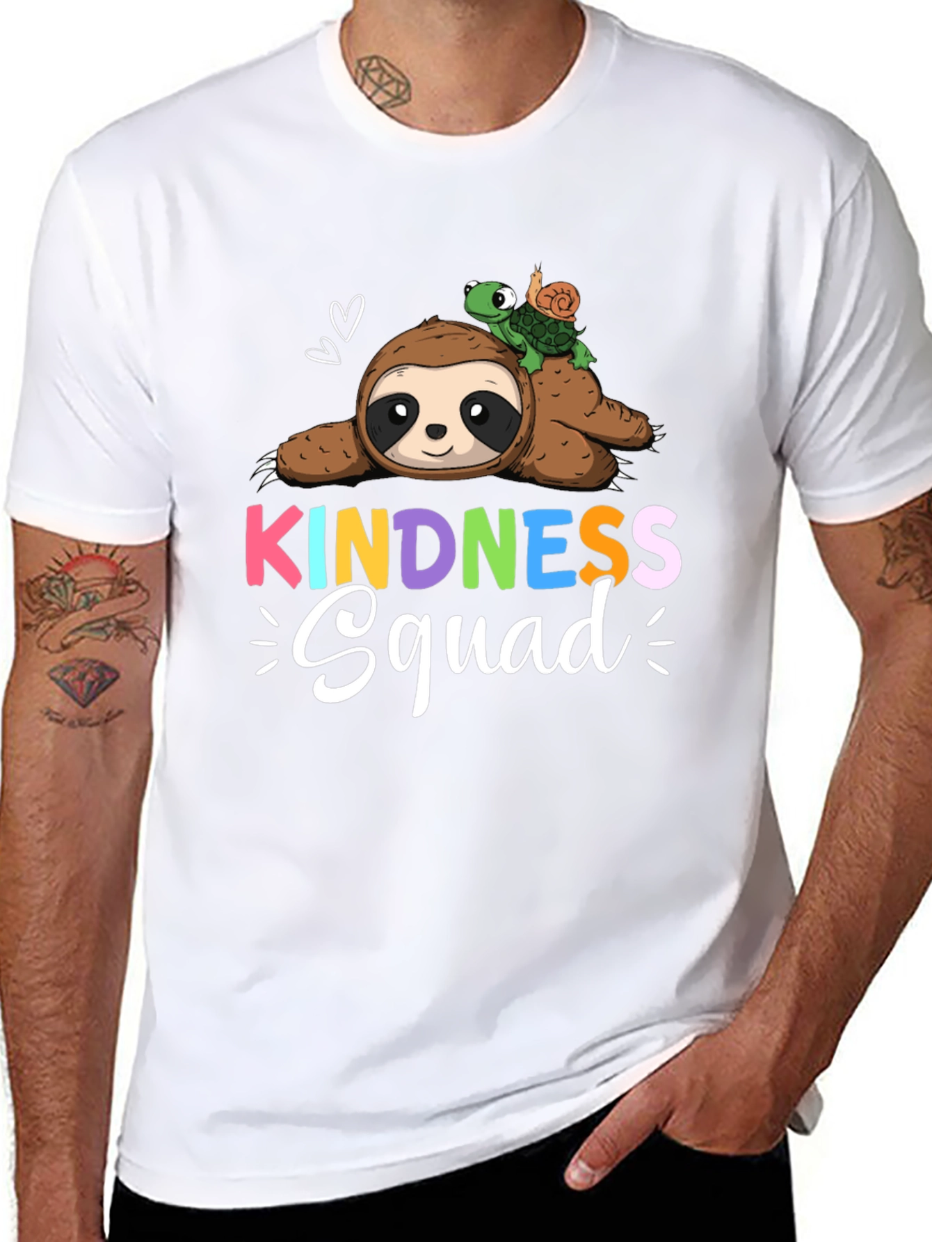 Kindness Squad Sloth & Turtle Graphic T-Shirt