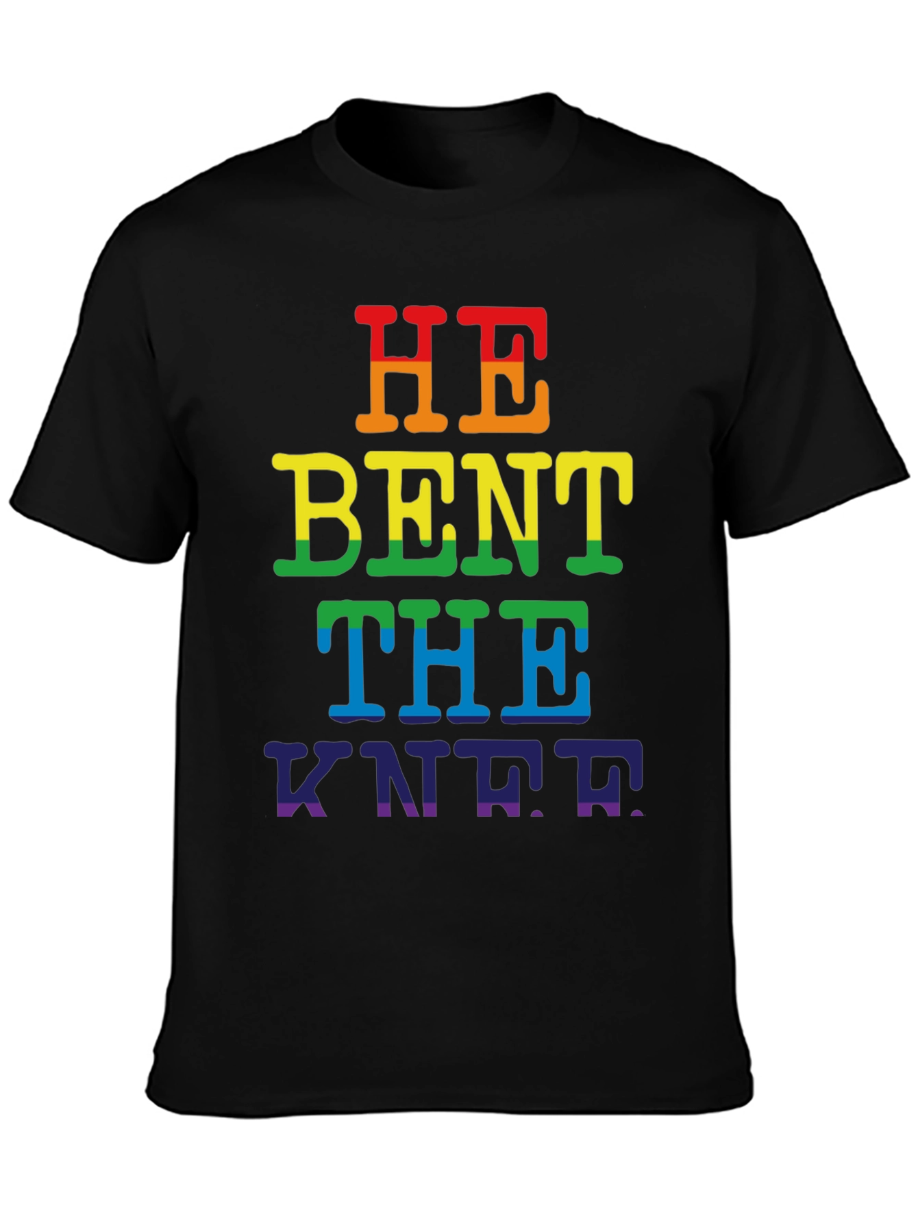 Rainbow He Bent the Knee Pride T-Shirt