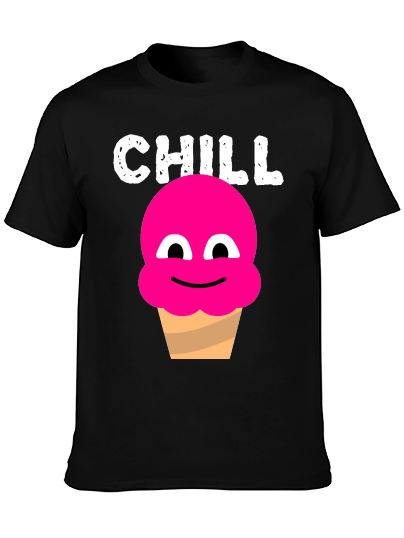 Chill Ice Cream Graphic Tee - Novelty T-Shirt