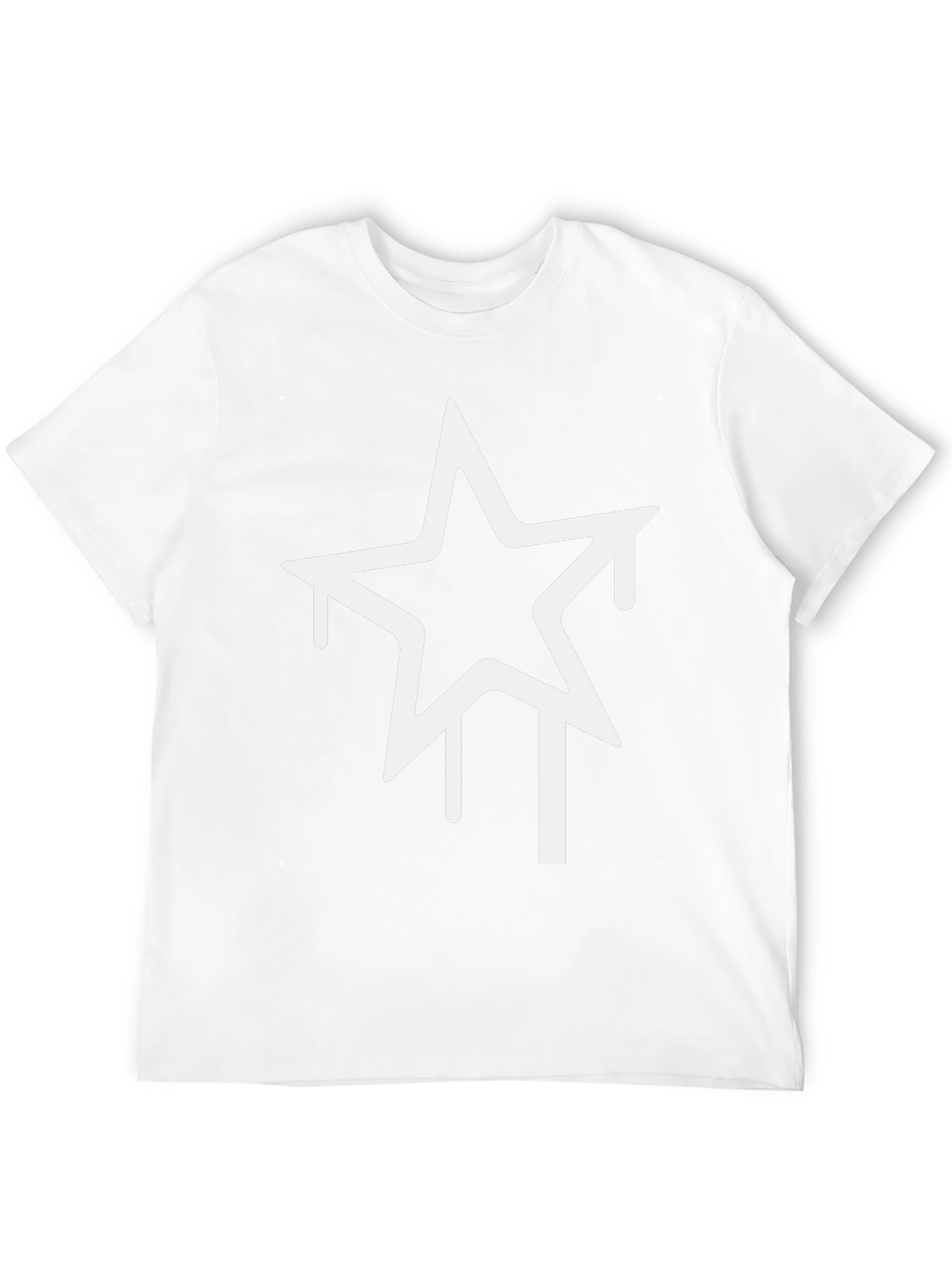Black T-Shirt with Dripping Star Graphic