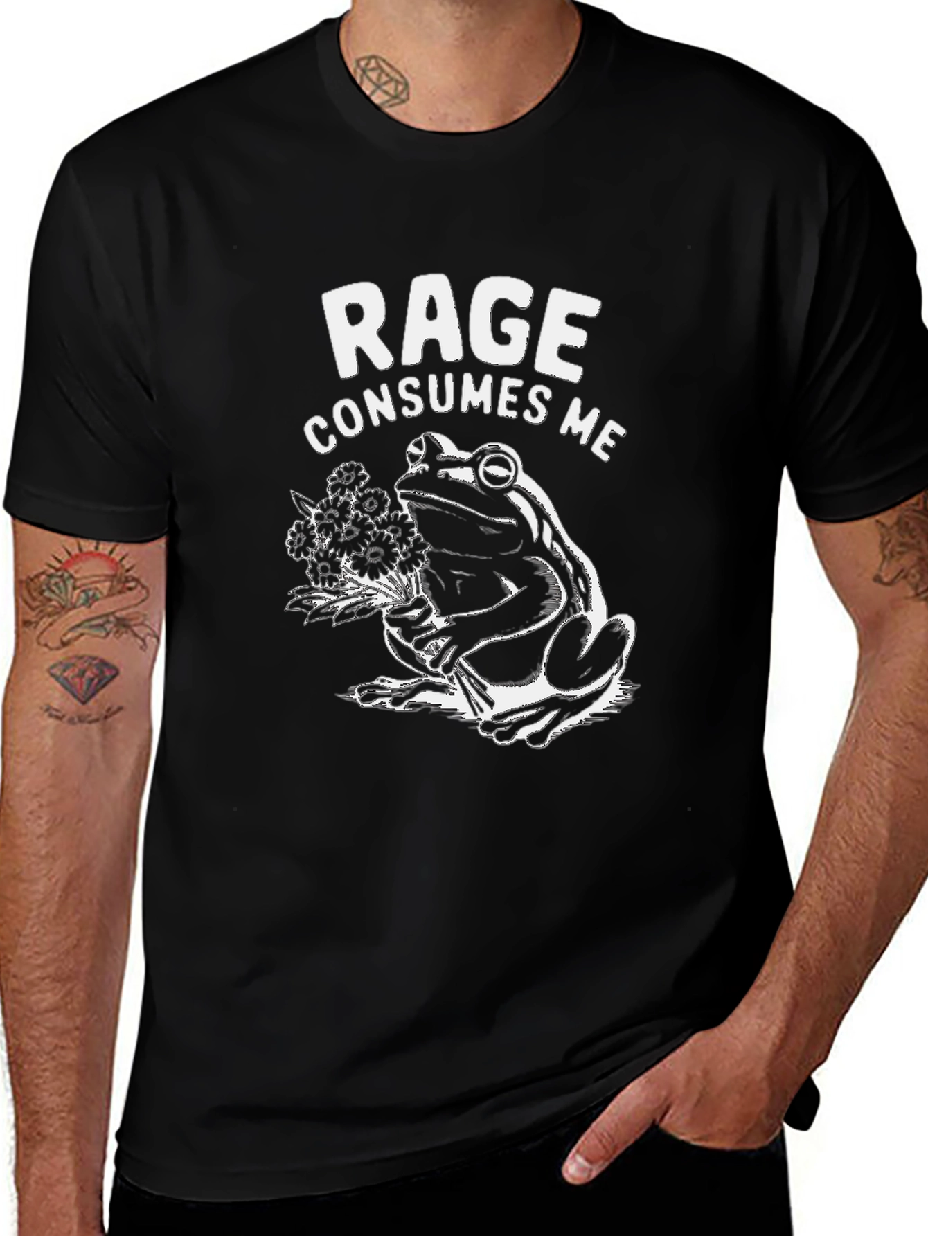 Rage Consumes Me Frog Graphic T-Shirt