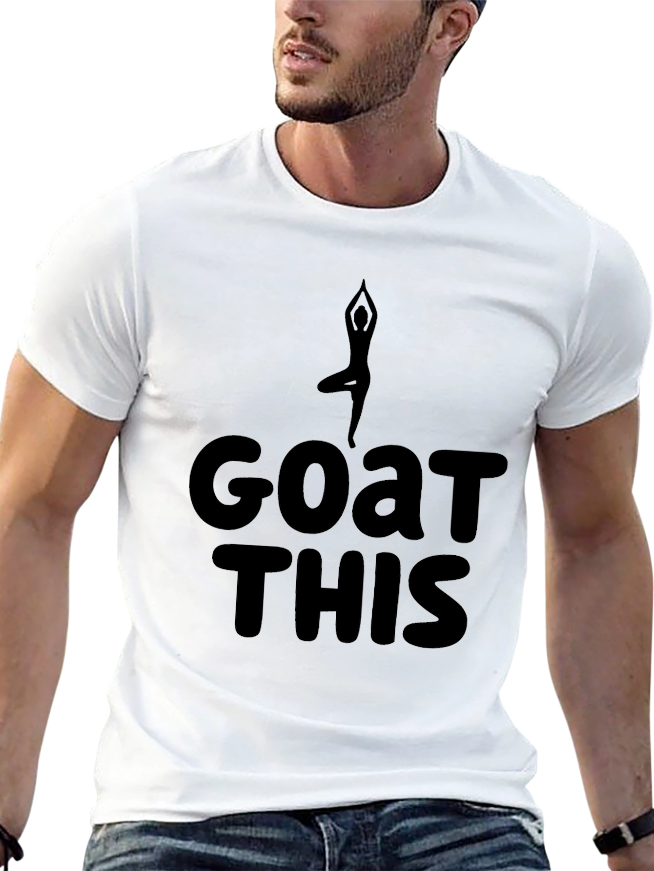 Yoga Goat This T-Shirt - Mens Black Graphic Tee