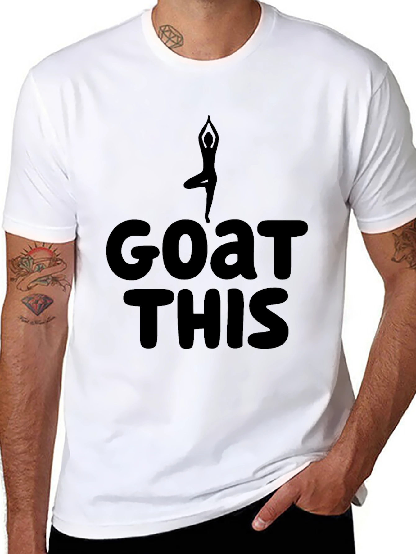 Yoga Goat This T-Shirt - Mens Black Graphic Tee
