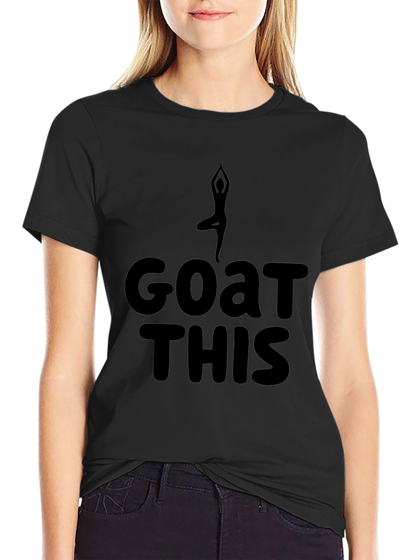 Yoga Goat This T-Shirt - Mens Black Graphic Tee