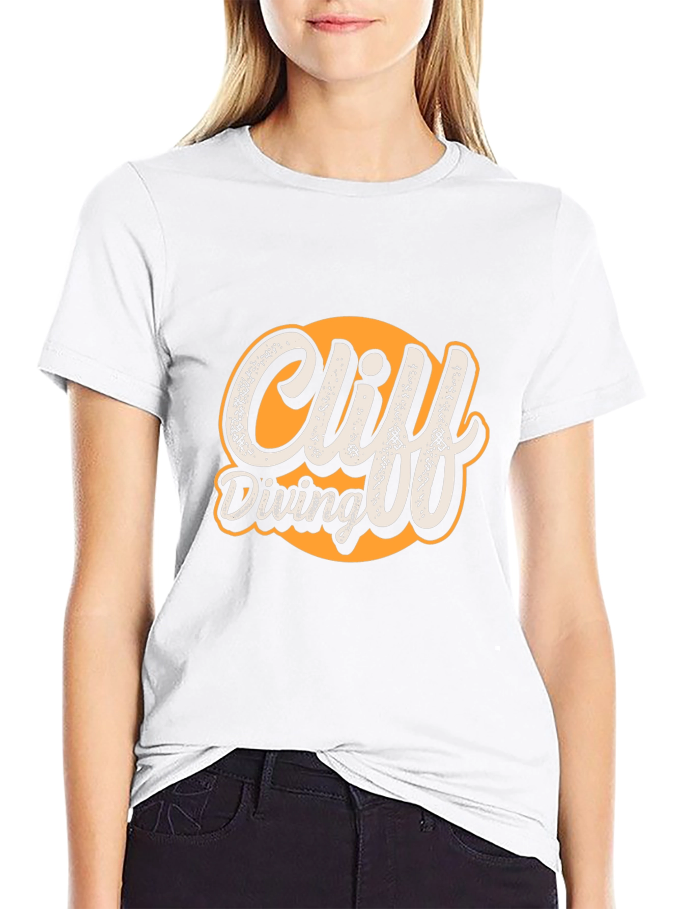 Cliff Diving Graphic Tee - Cool Retro Design