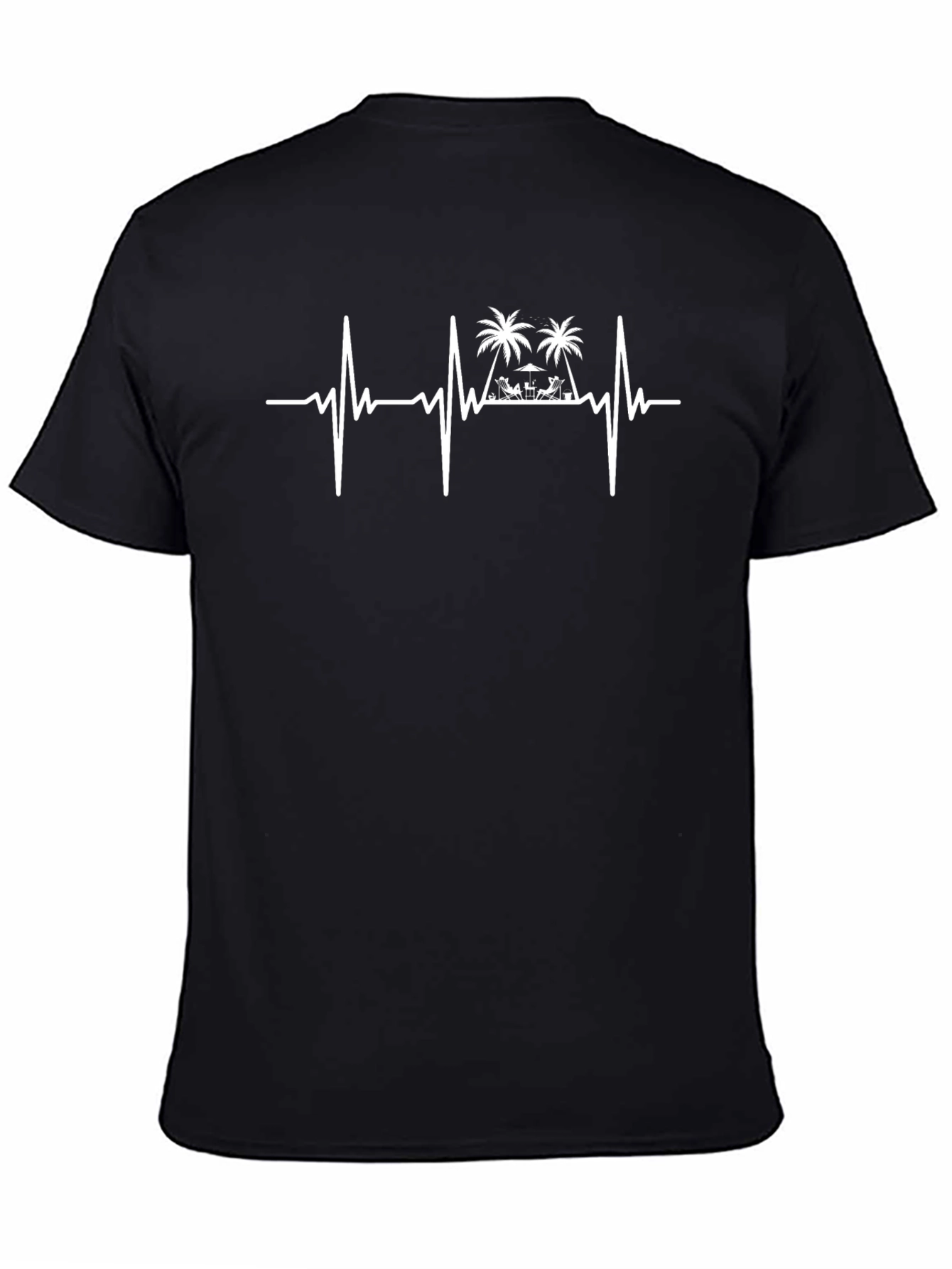 Tropical Beach Heartbeat Graphic Tee