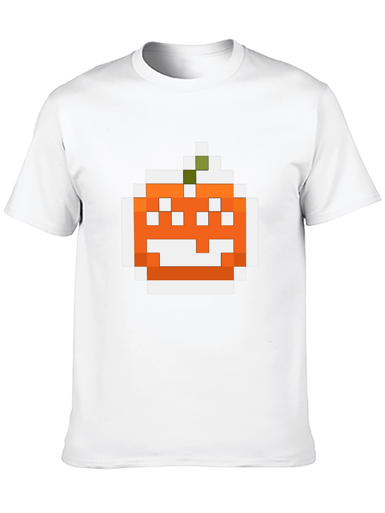Pixel Pumpkin Graphic Tee - Halloween Shirt