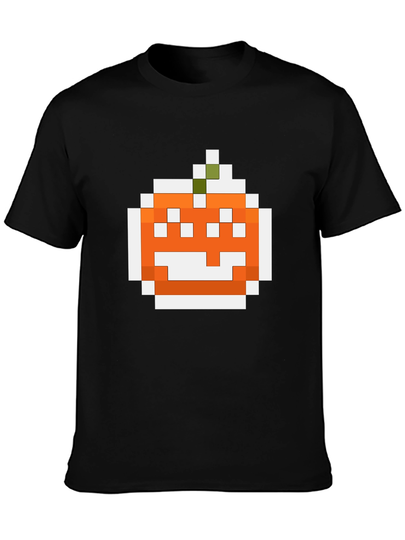 Pixel Pumpkin Graphic Tee - Halloween Shirt