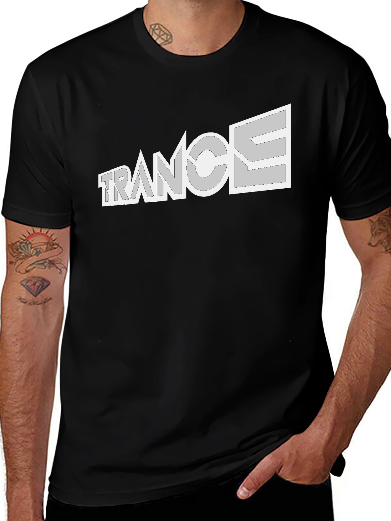 Trance Music Black T-Shirt - EDM Rave Party Tee