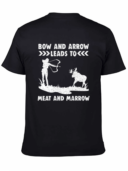 Bow & Arrow Leads to Meat Funny Hunter T-Shirt