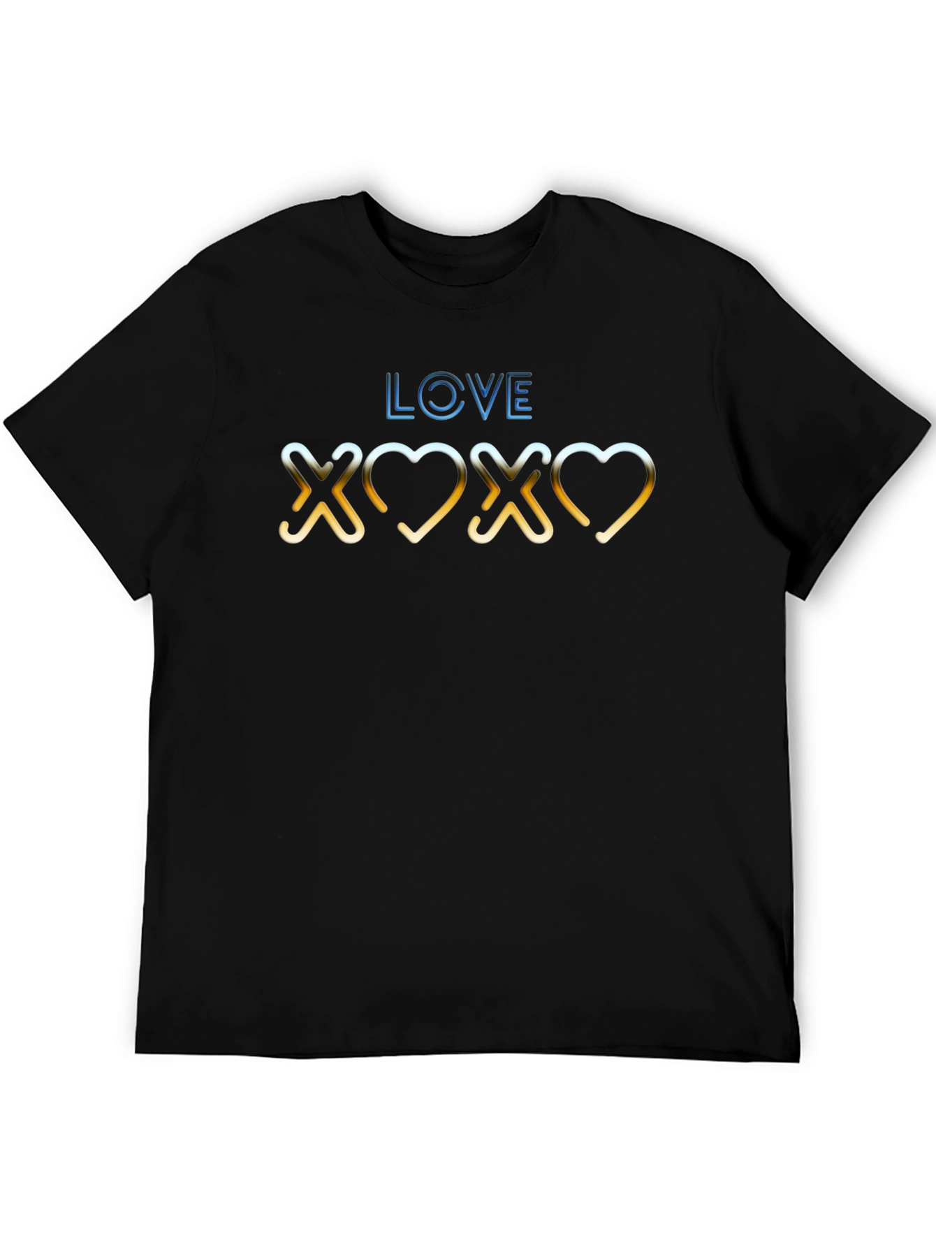 Love XOXO Graphic Black T-Shirt
