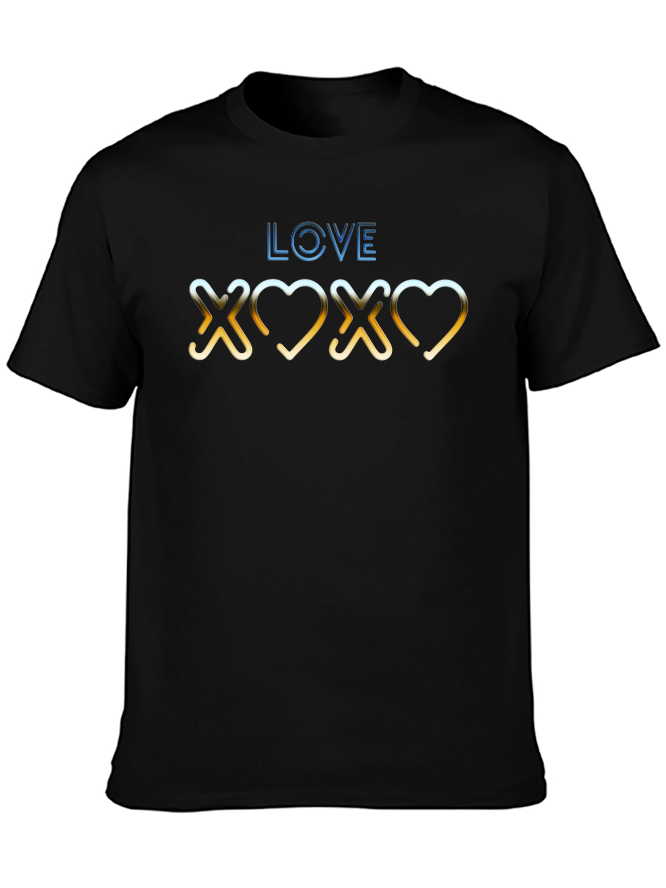 Love XOXO Graphic Black T-Shirt