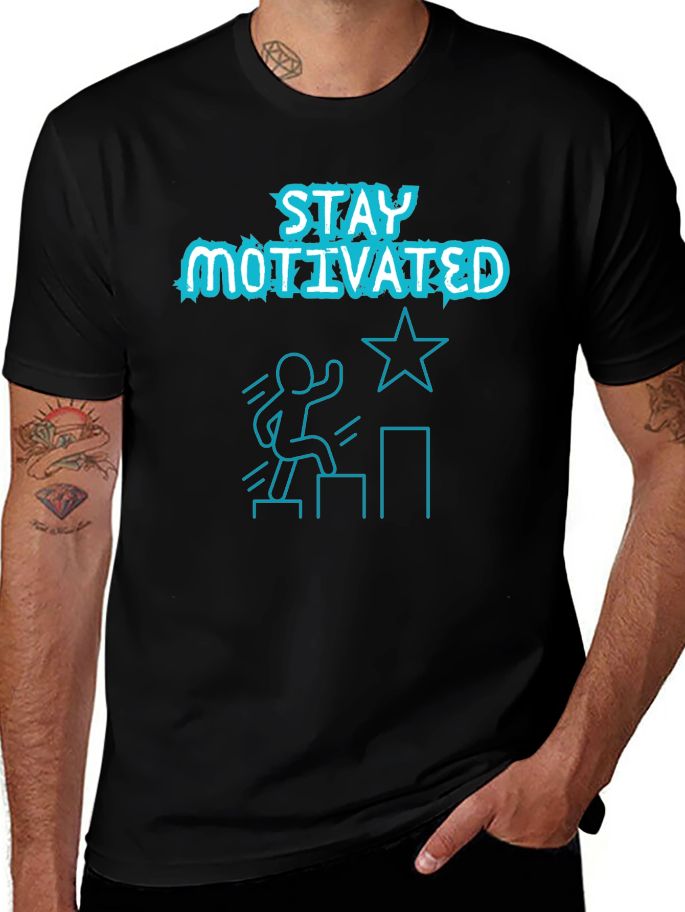 Stay Motivated Graphic Tee Shirt