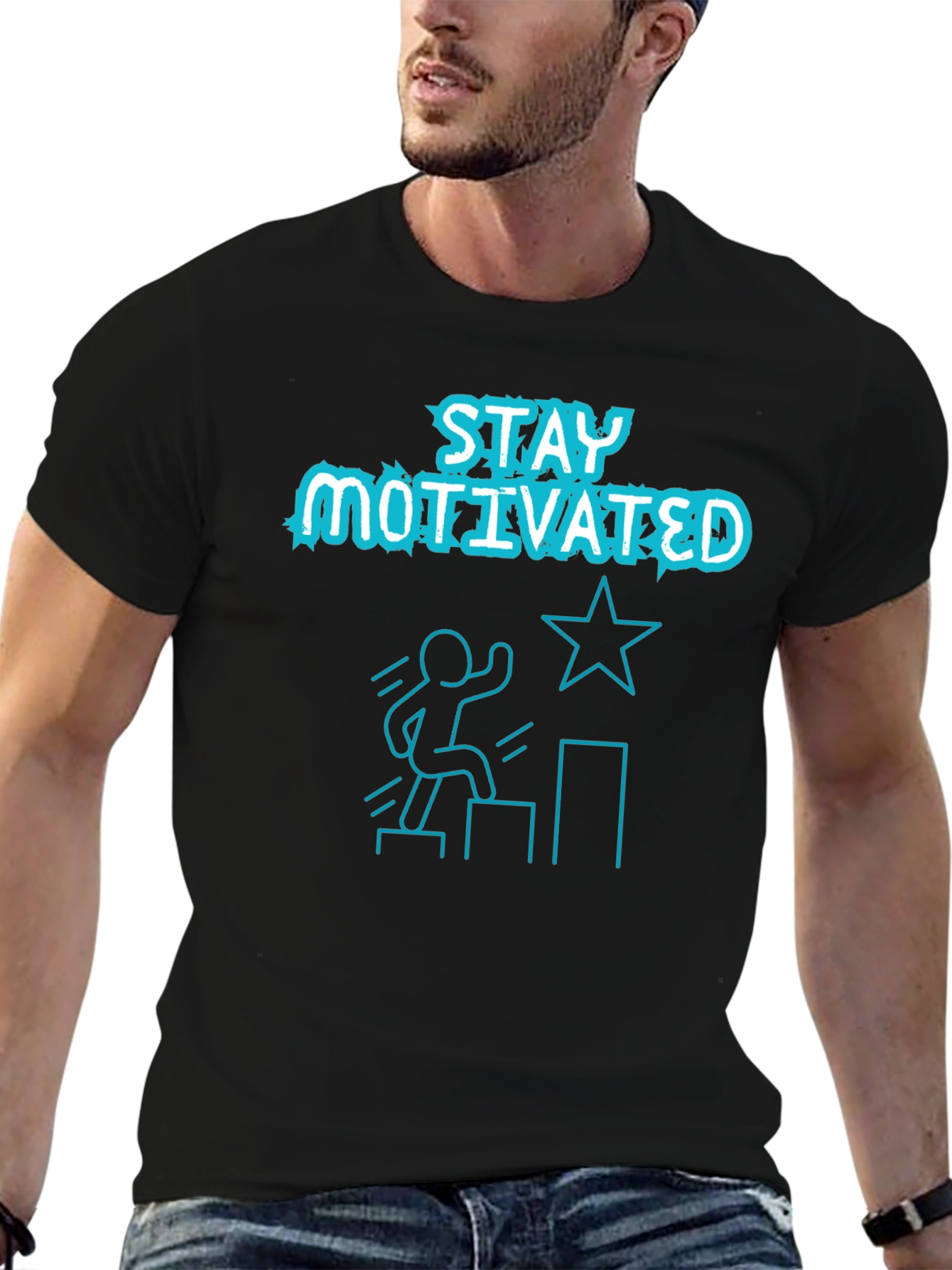 Stay Motivated Graphic Tee Shirt