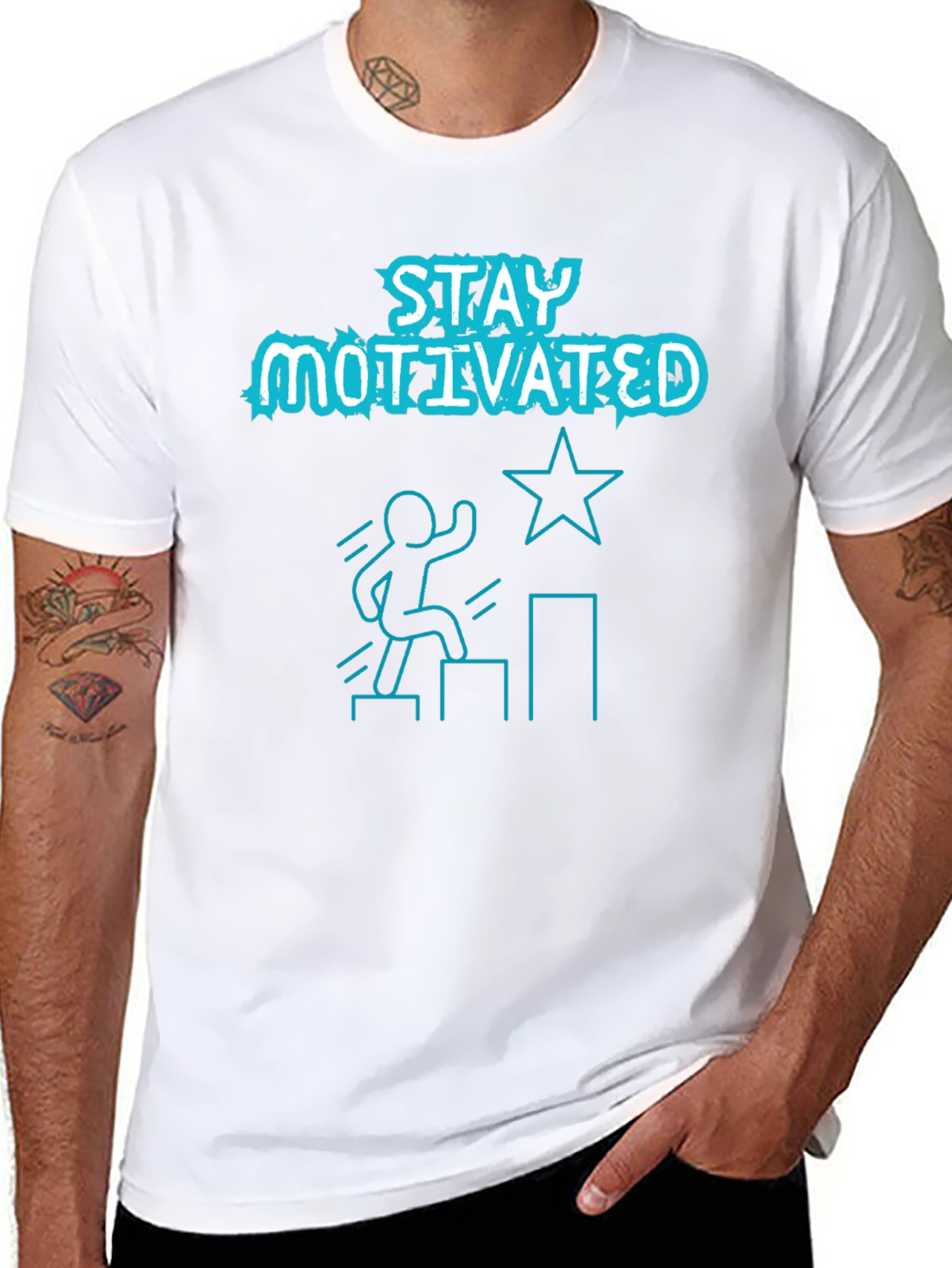 Stay Motivated Graphic Tee Shirt