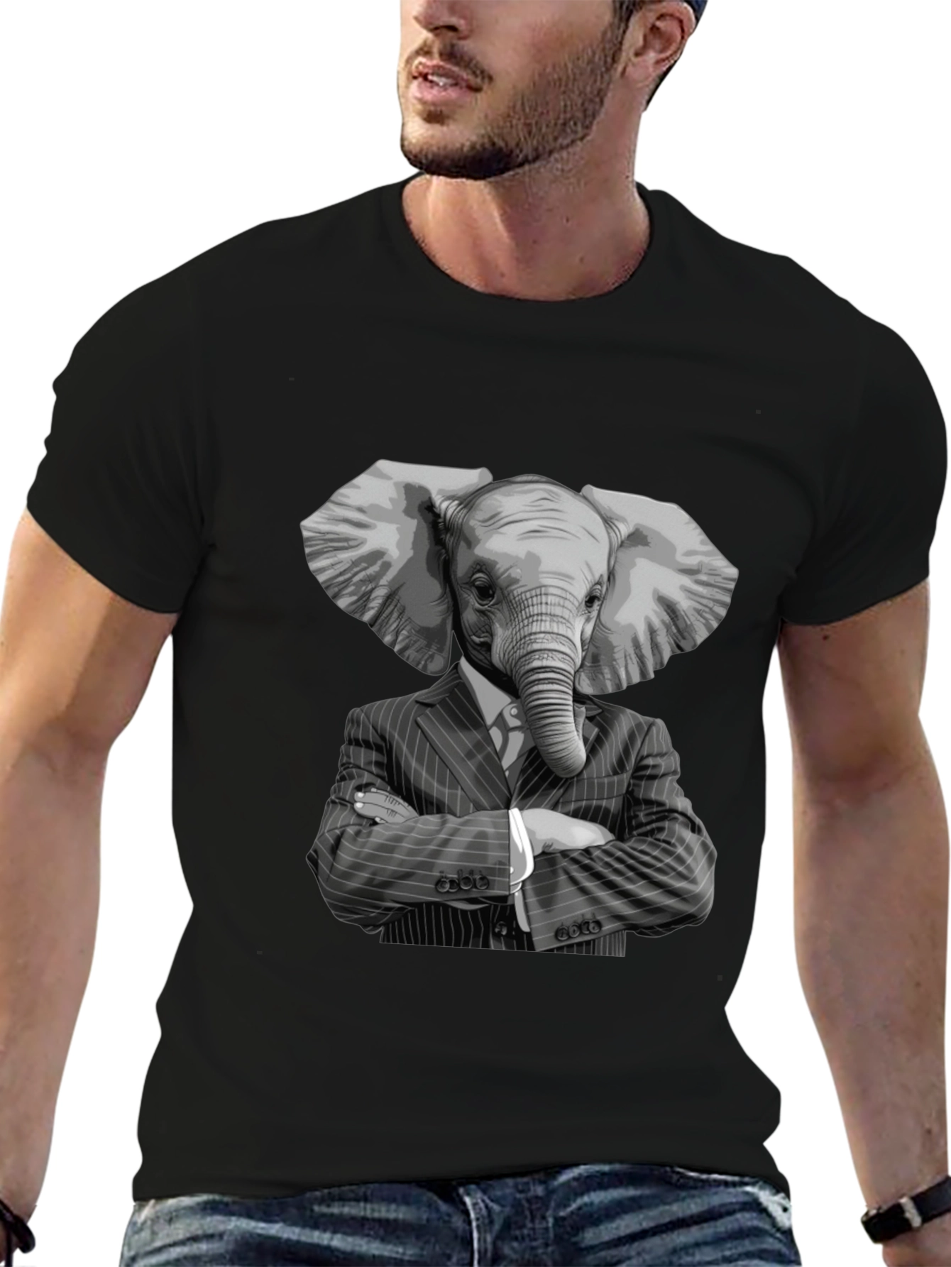 Elephant Suit T-Shirt - Unique Graphic Tee