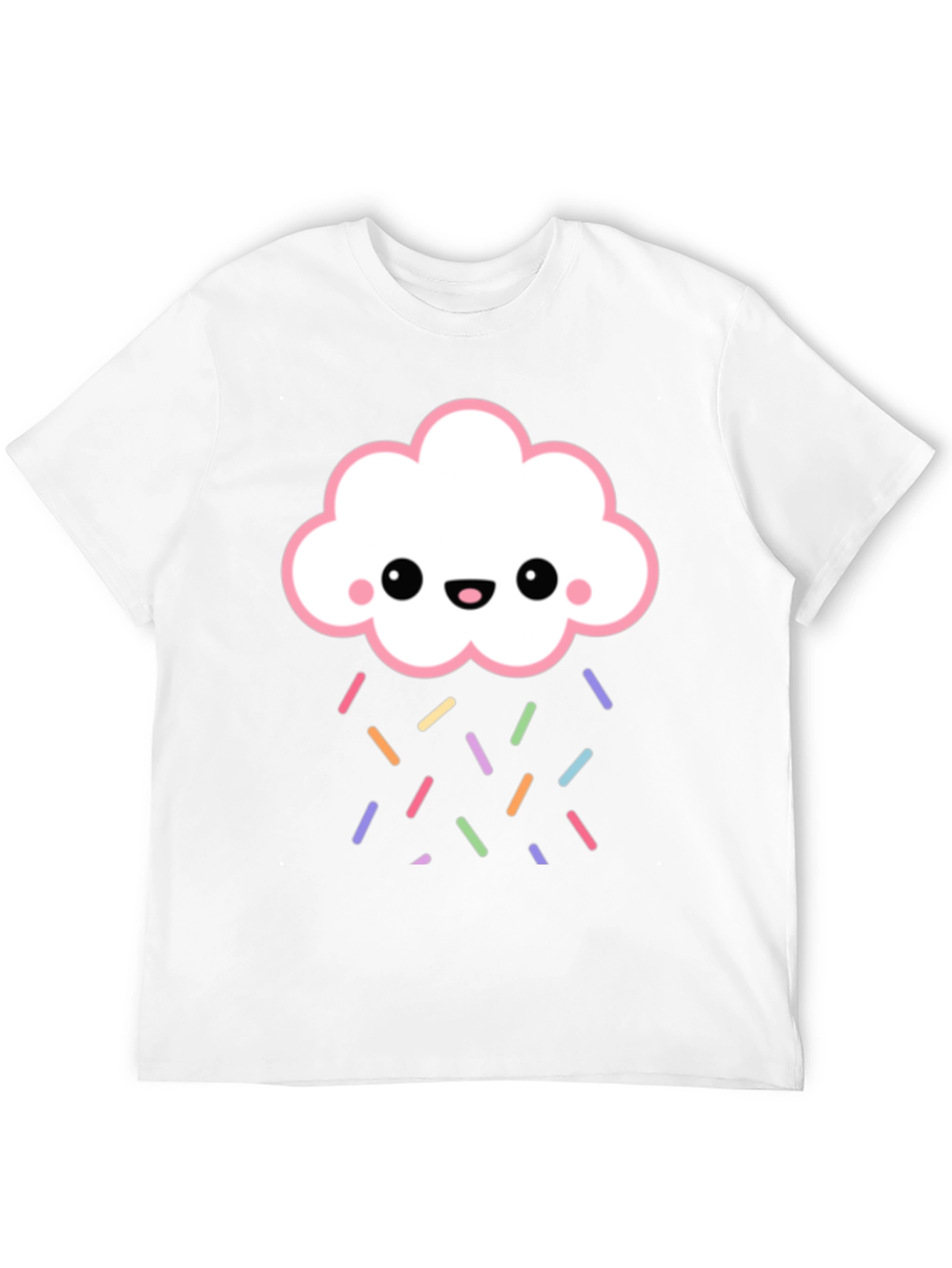 Cute Cloud Sprinkles Black T-Shirt