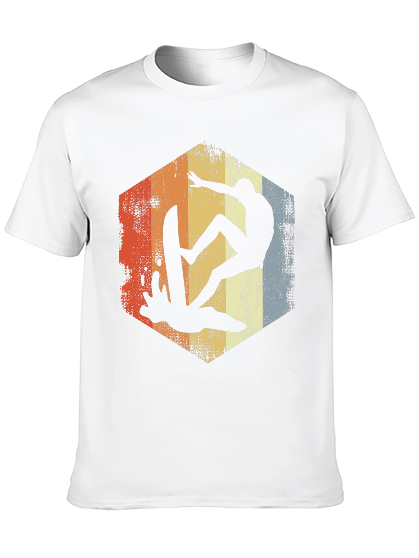 Retro Surfer Graphic Tee - Black Cotton