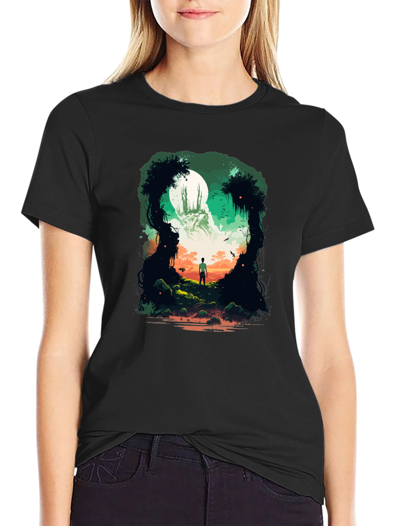 Enchanted Forest Graphic Tee - Mystical Adventure Shirt