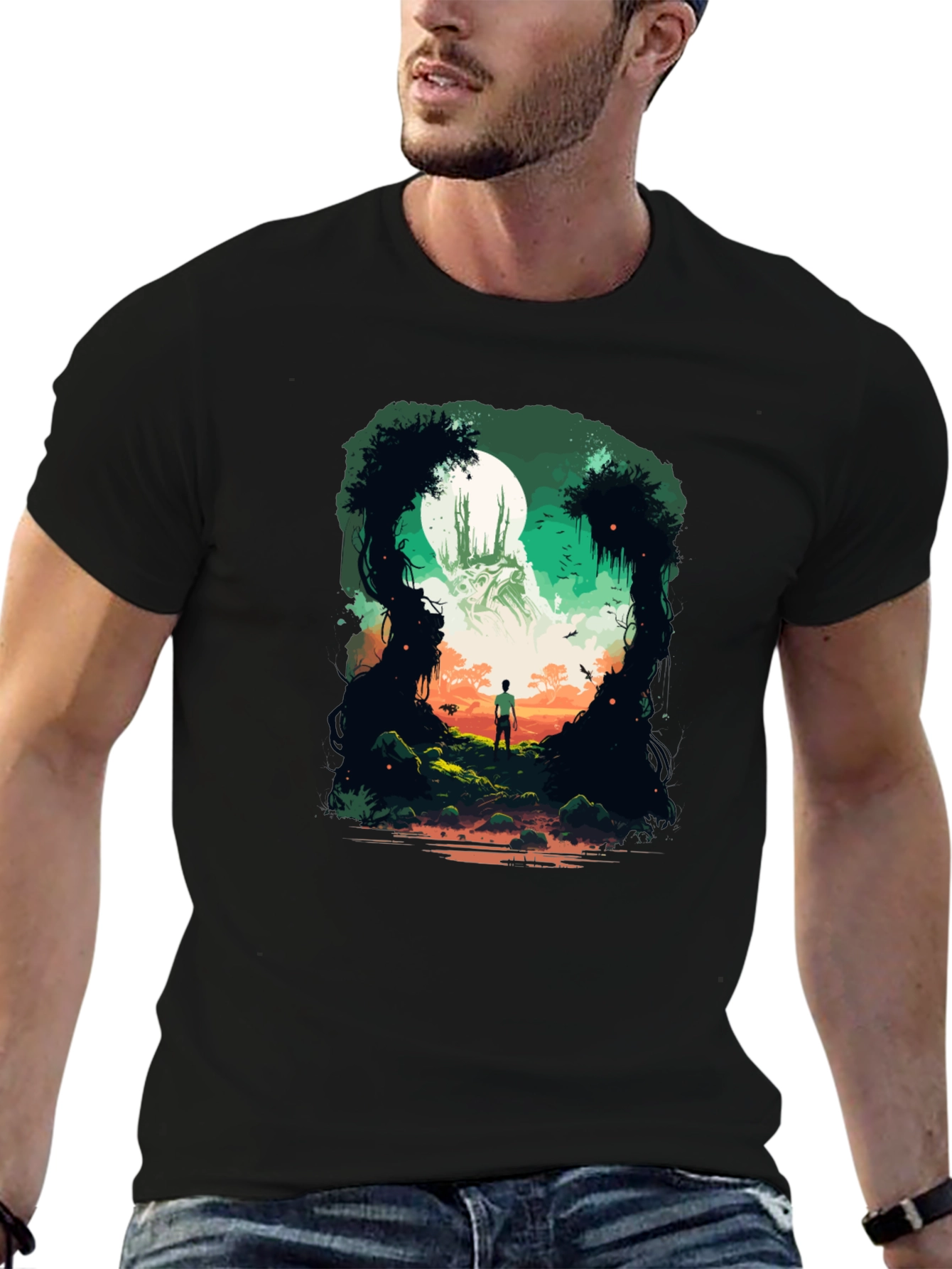 Enchanted Forest Graphic Tee - Mystical Adventure Shirt