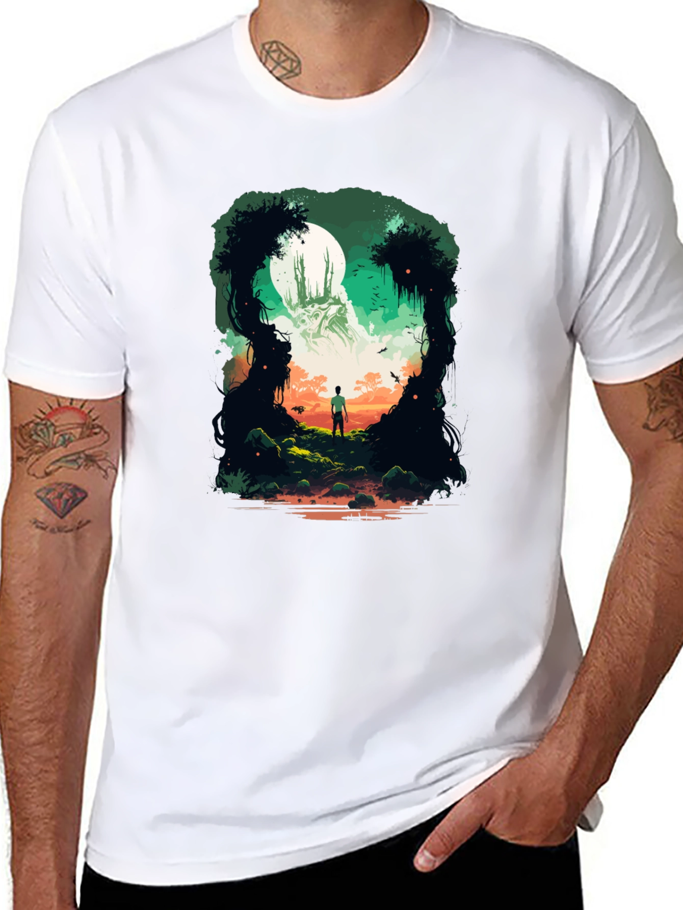 Enchanted Forest Graphic Tee - Mystical Adventure Shirt