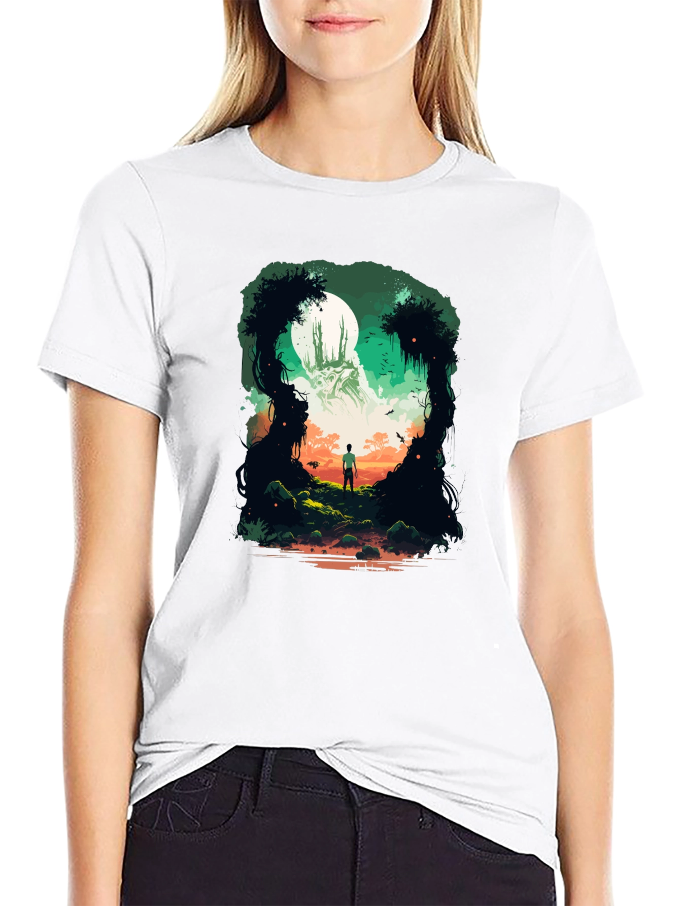 Enchanted Forest Graphic Tee - Mystical Adventure Shirt