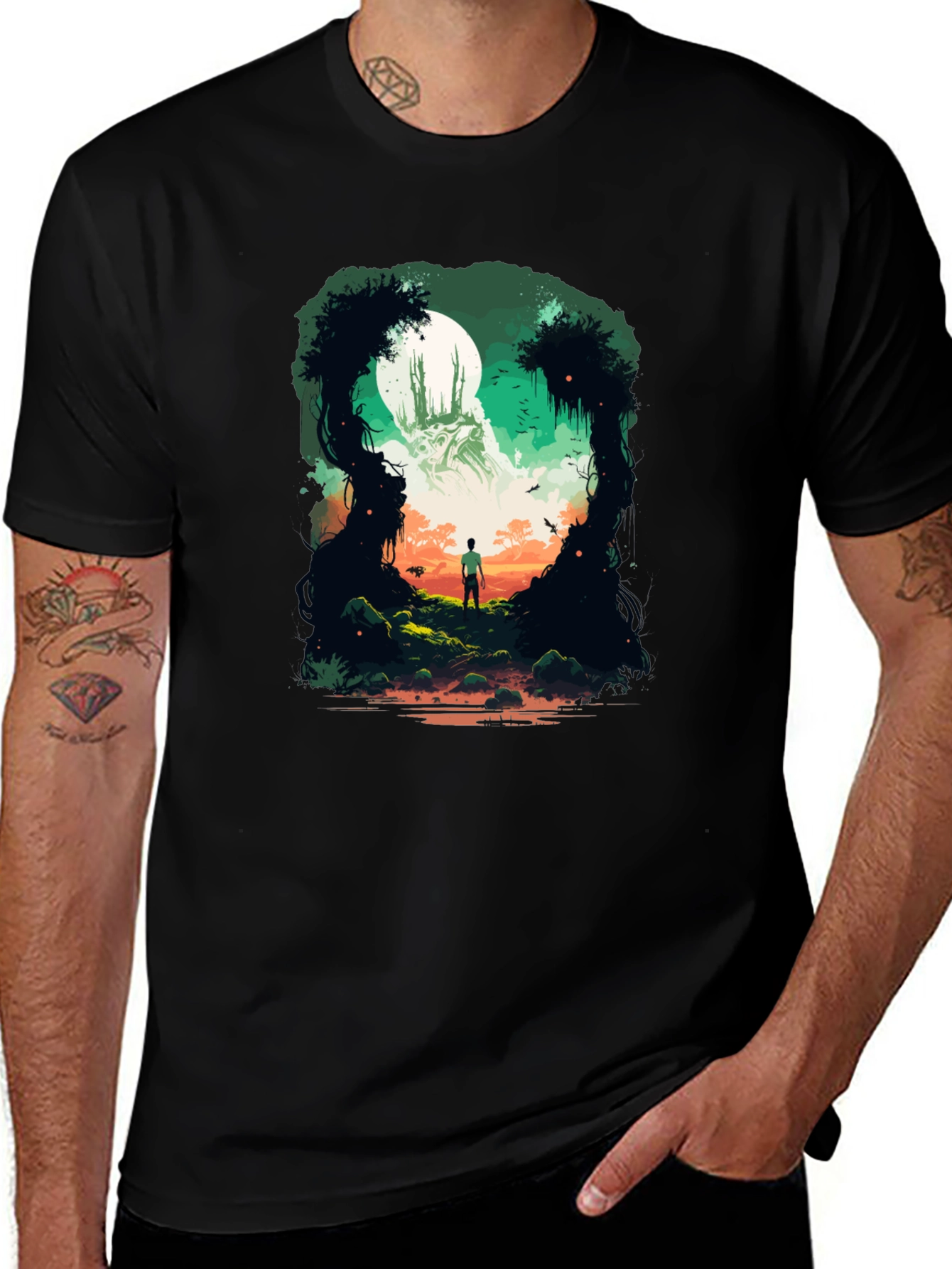 Enchanted Forest Graphic Tee - Mystical Adventure Shirt