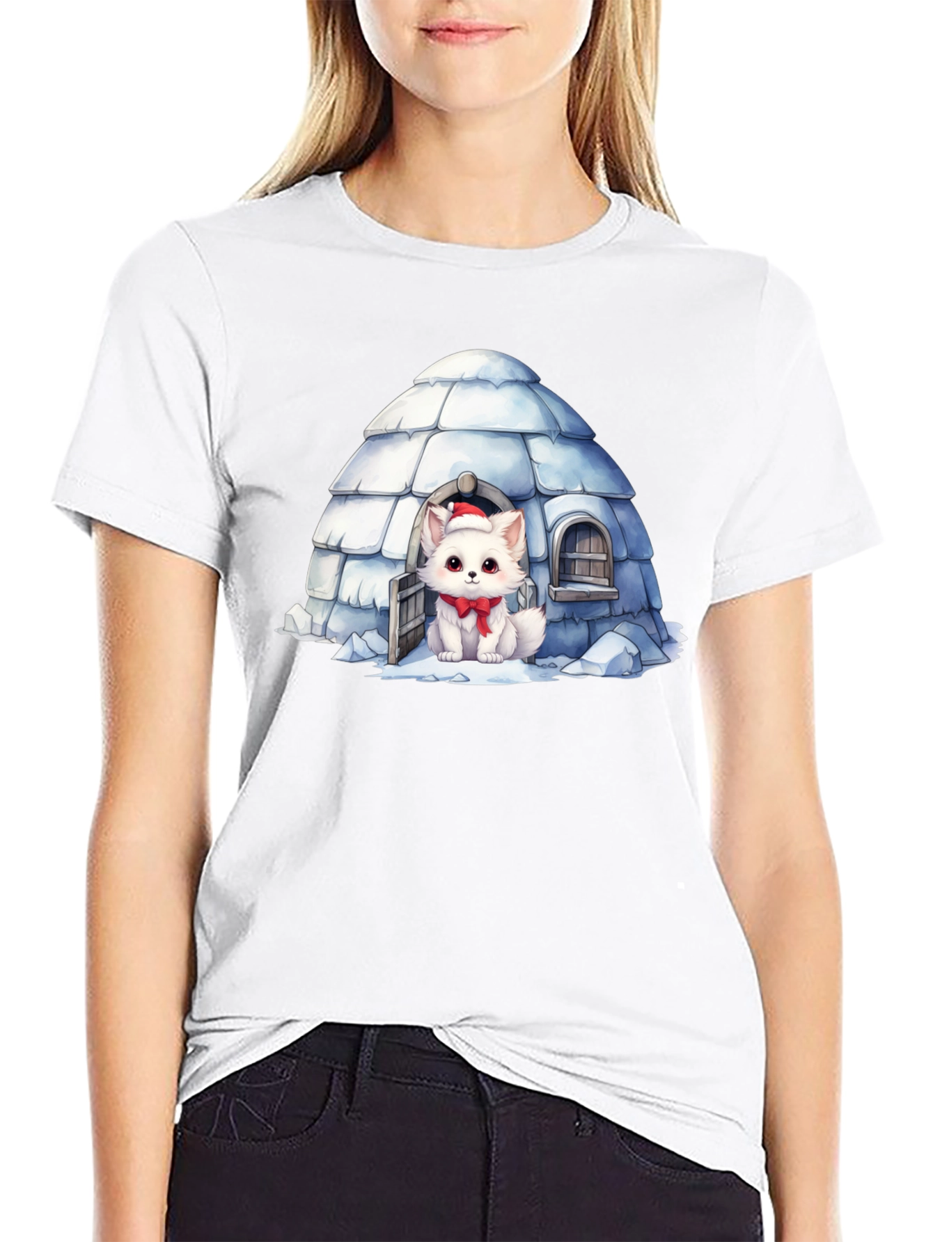 Igloo Fox T-Shirt: Cute Winter Holiday Tee
