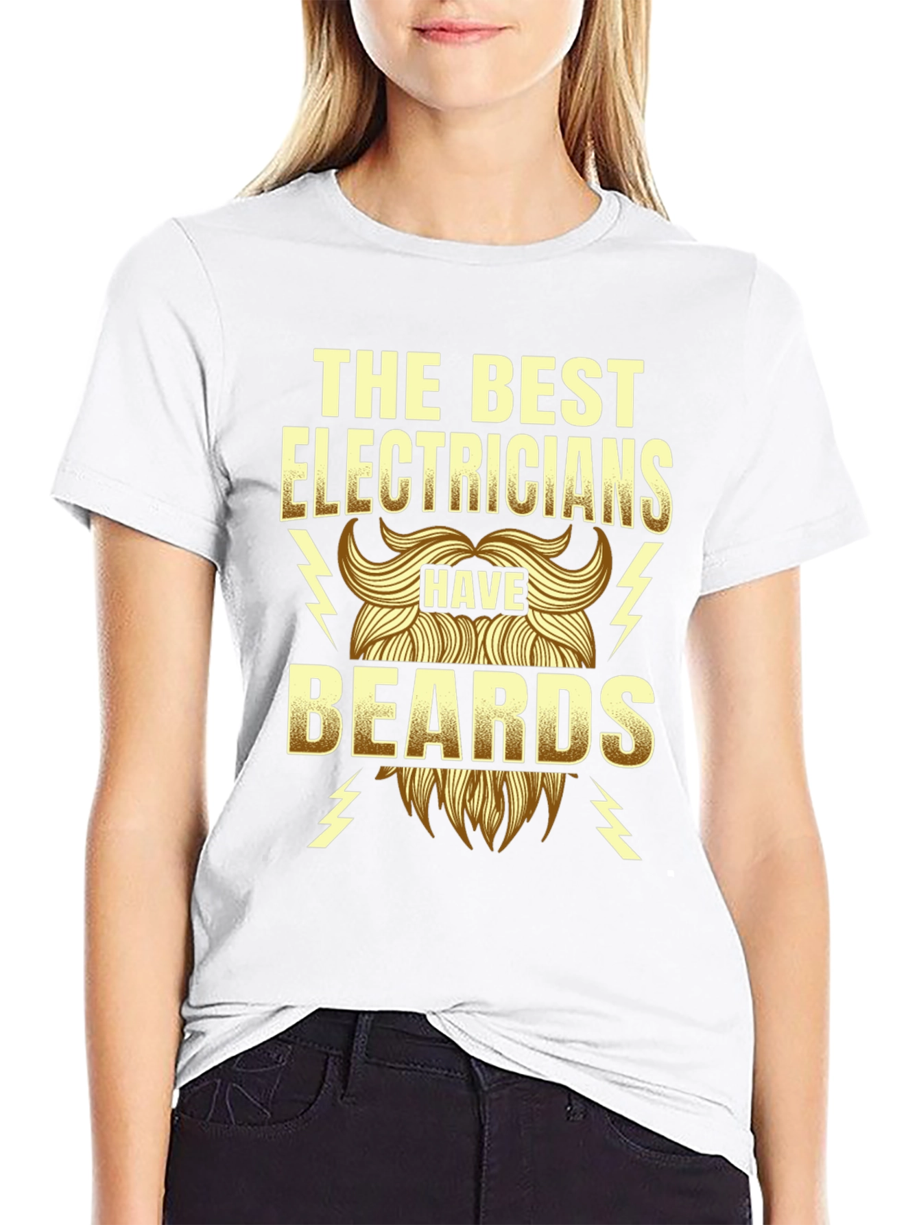 Electrician Beard T-Shirt - Funny Gift Tee