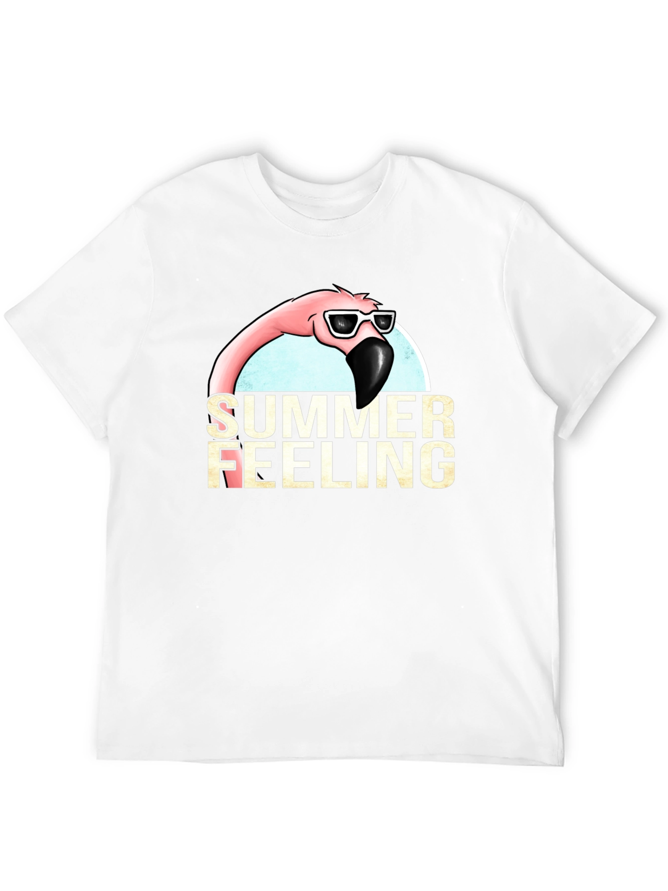 Summer Feeling Flamingo Graphic T-Shirt