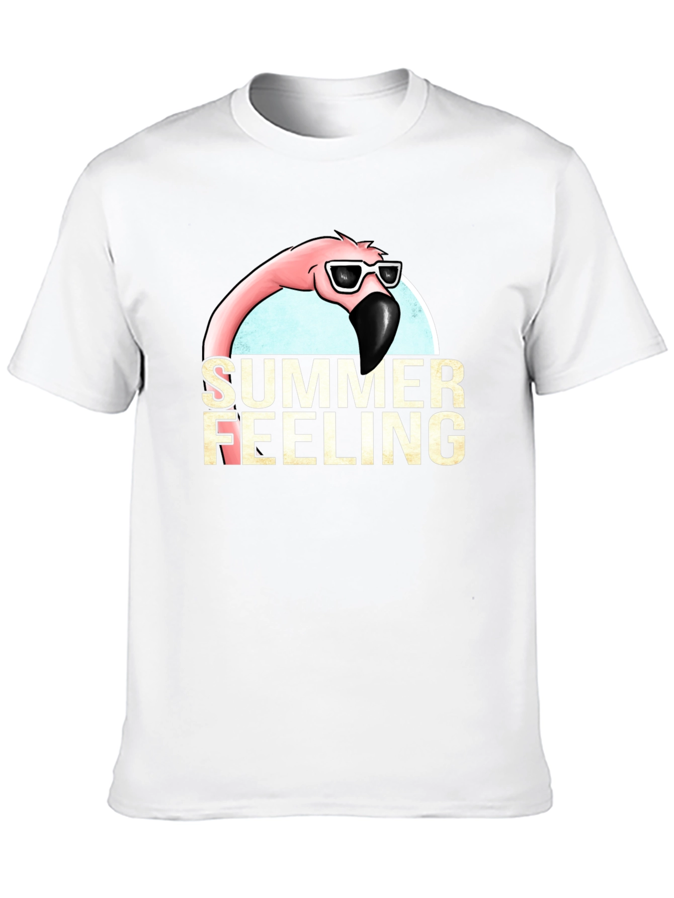 Summer Feeling Flamingo Graphic T-Shirt