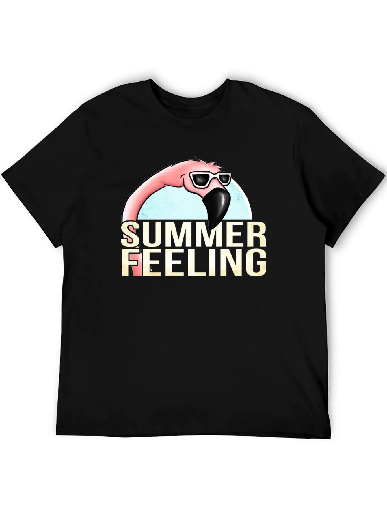 Summer Feeling Flamingo Graphic T-Shirt