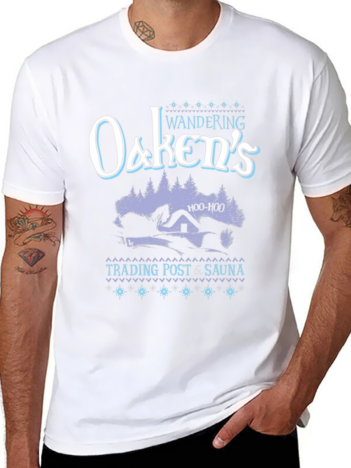 Wandering Oakens Trading Post & Sauna Black T-Shirt