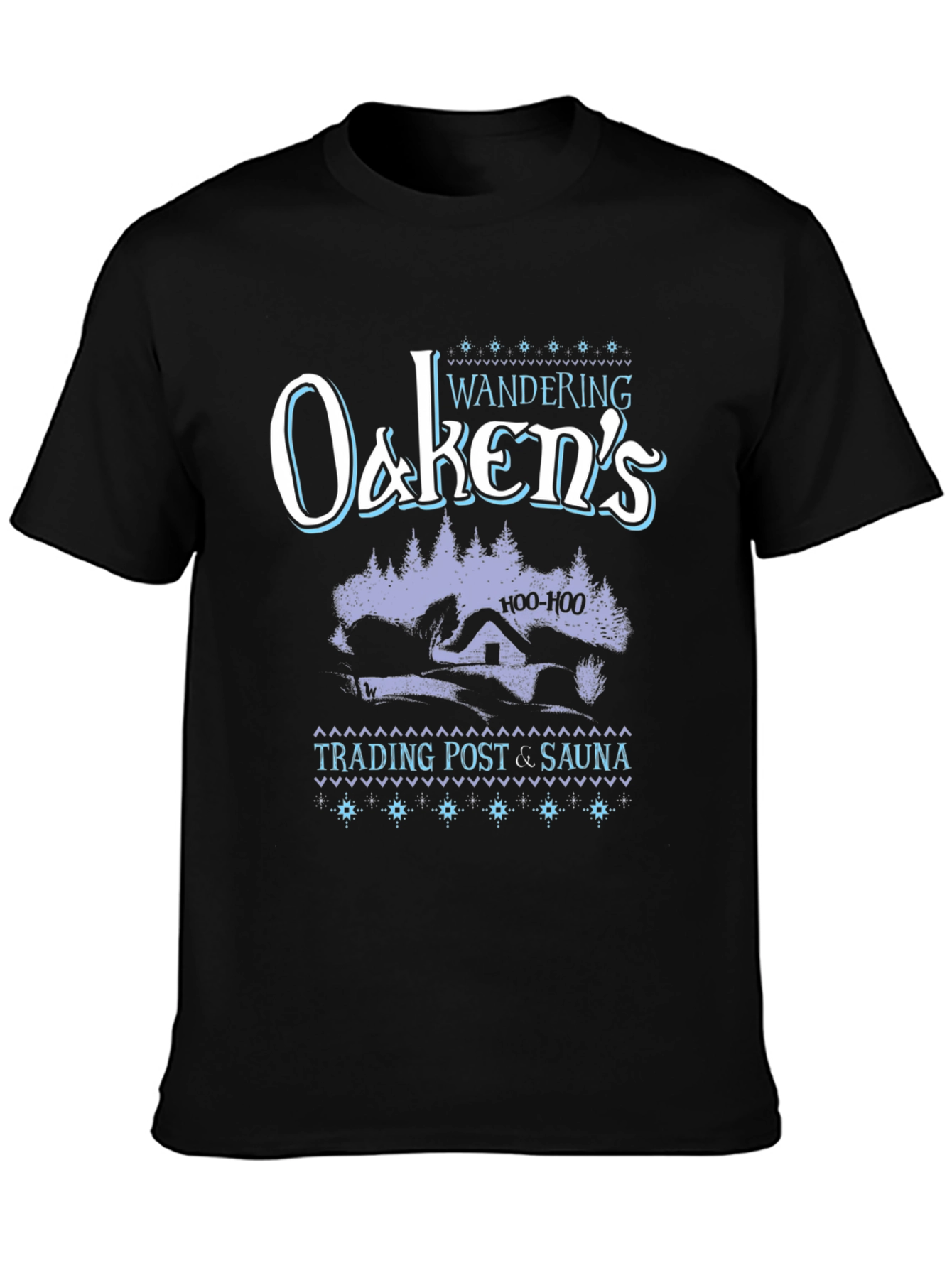 Wandering Oakens Trading Post & Sauna Black T-Shirt