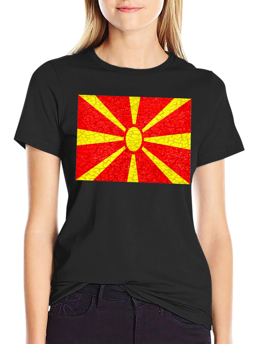 Macedonia Flag T-Shirt - Black Unique Design
