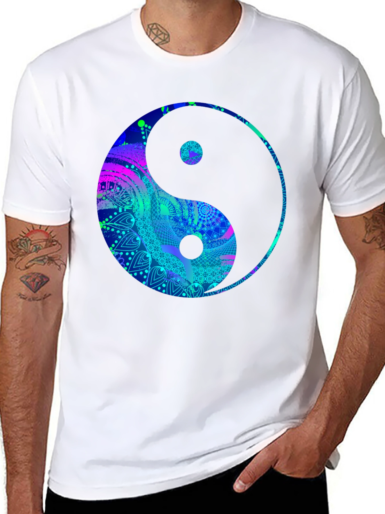 Yin Yang Graphic Tee - Mens Black T-Shirt