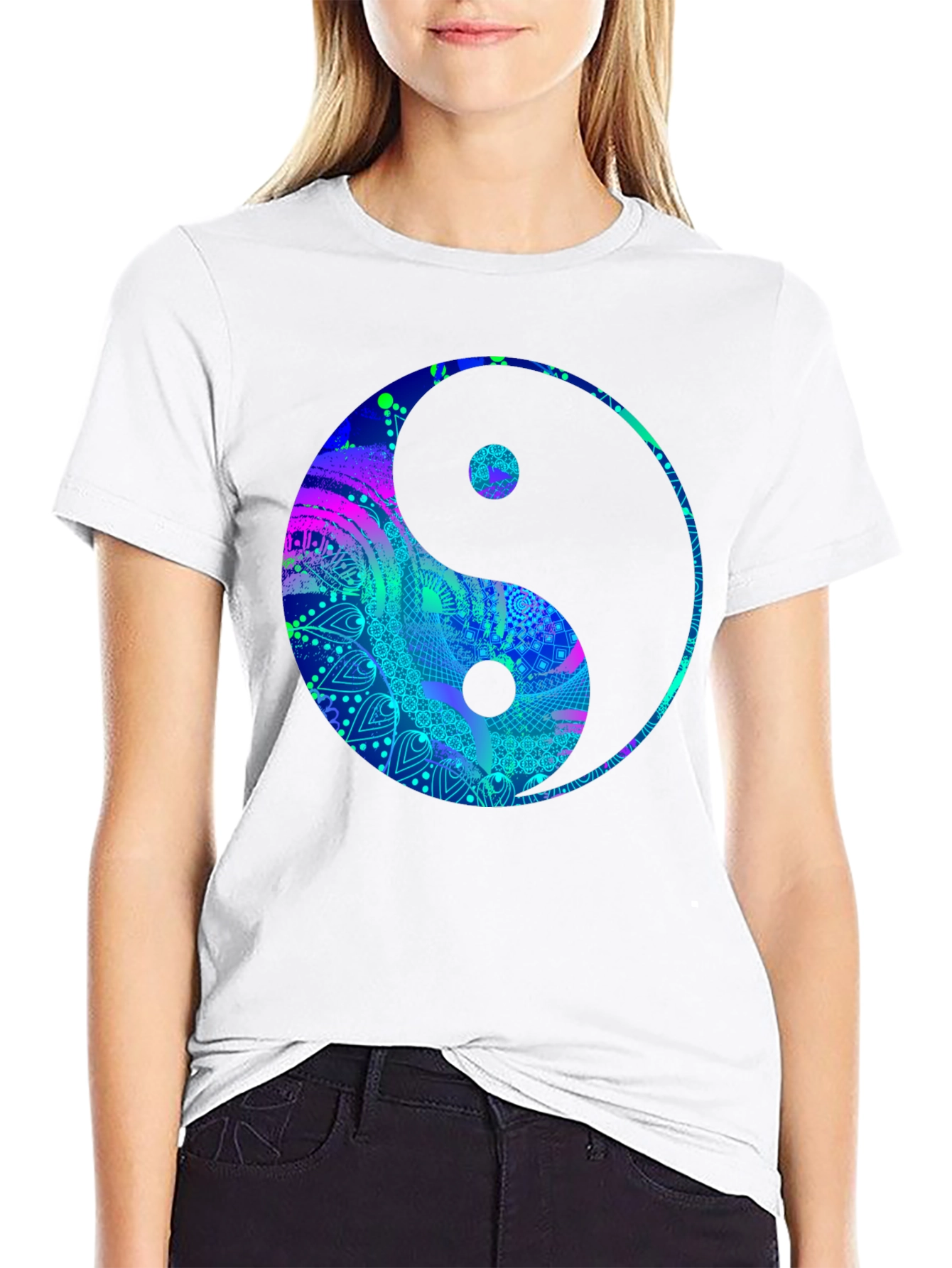 Yin Yang Graphic Tee - Mens Black T-Shirt