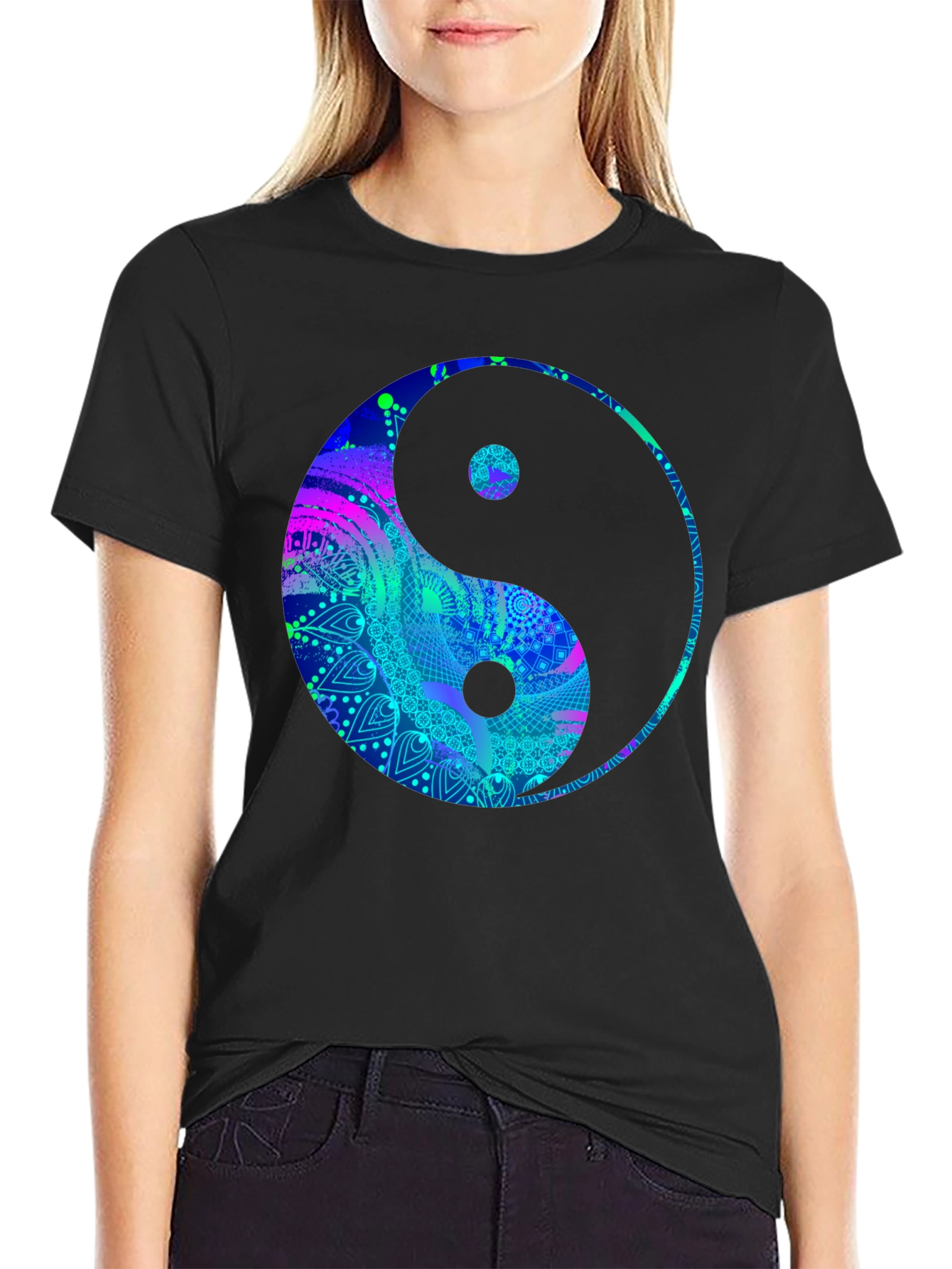 Yin Yang Graphic Tee - Mens Black T-Shirt
